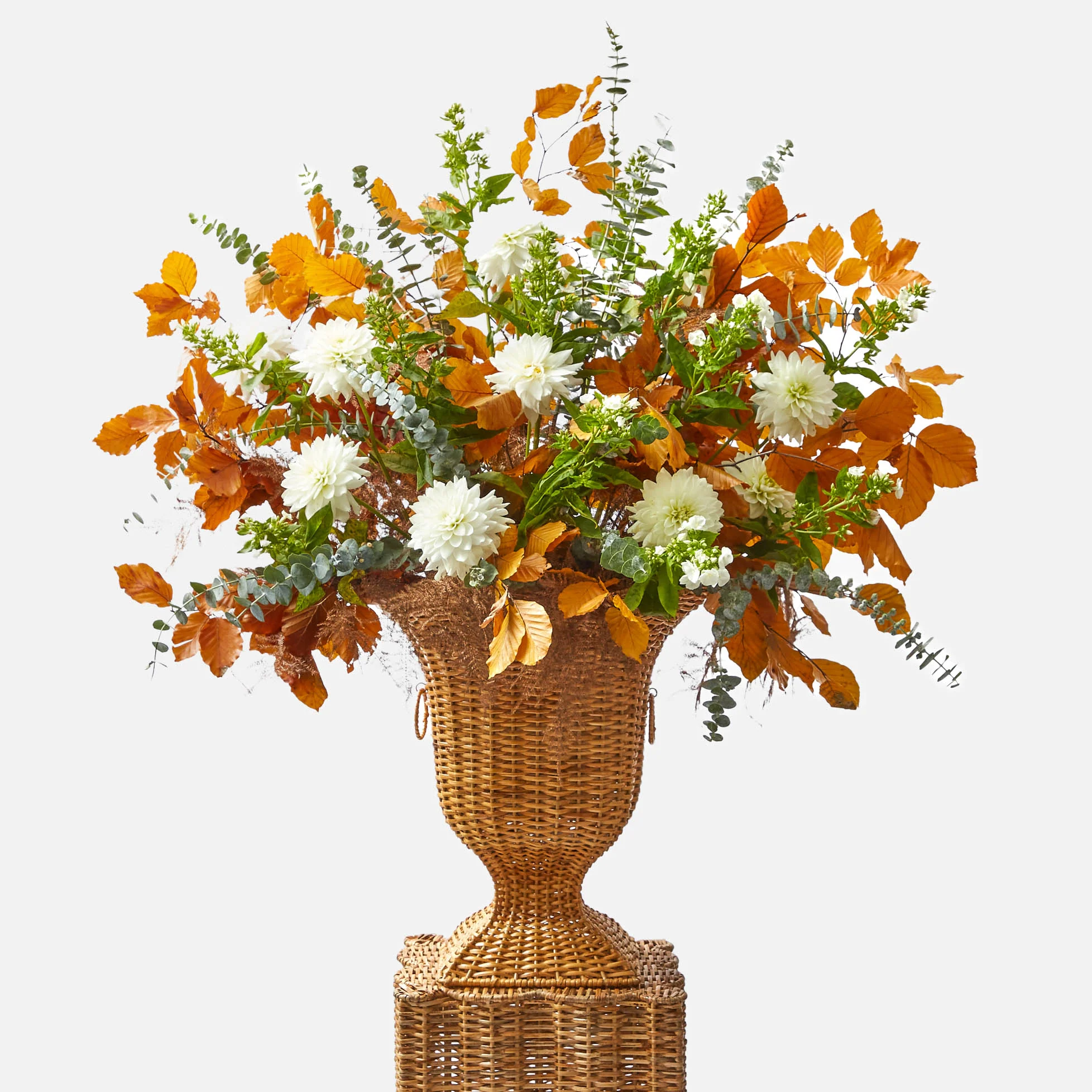 Liliana Scalloped Rattan Urn - Image 11