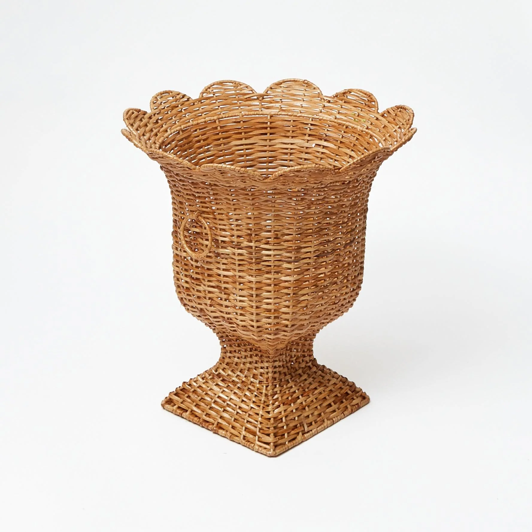 Liliana Scalloped Rattan Urn - Image 5