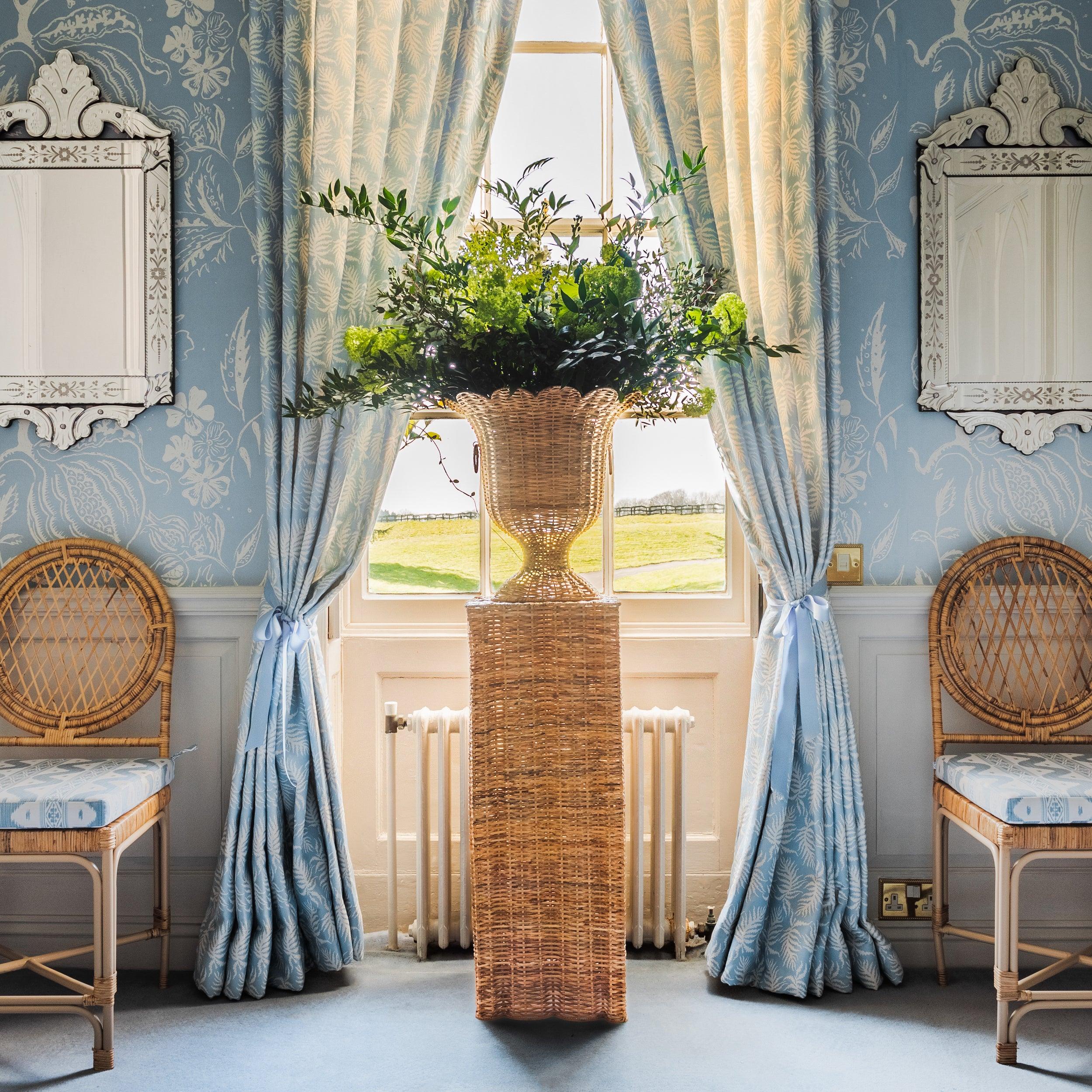 Liliana Scalloped Rattan Urn - Image 8