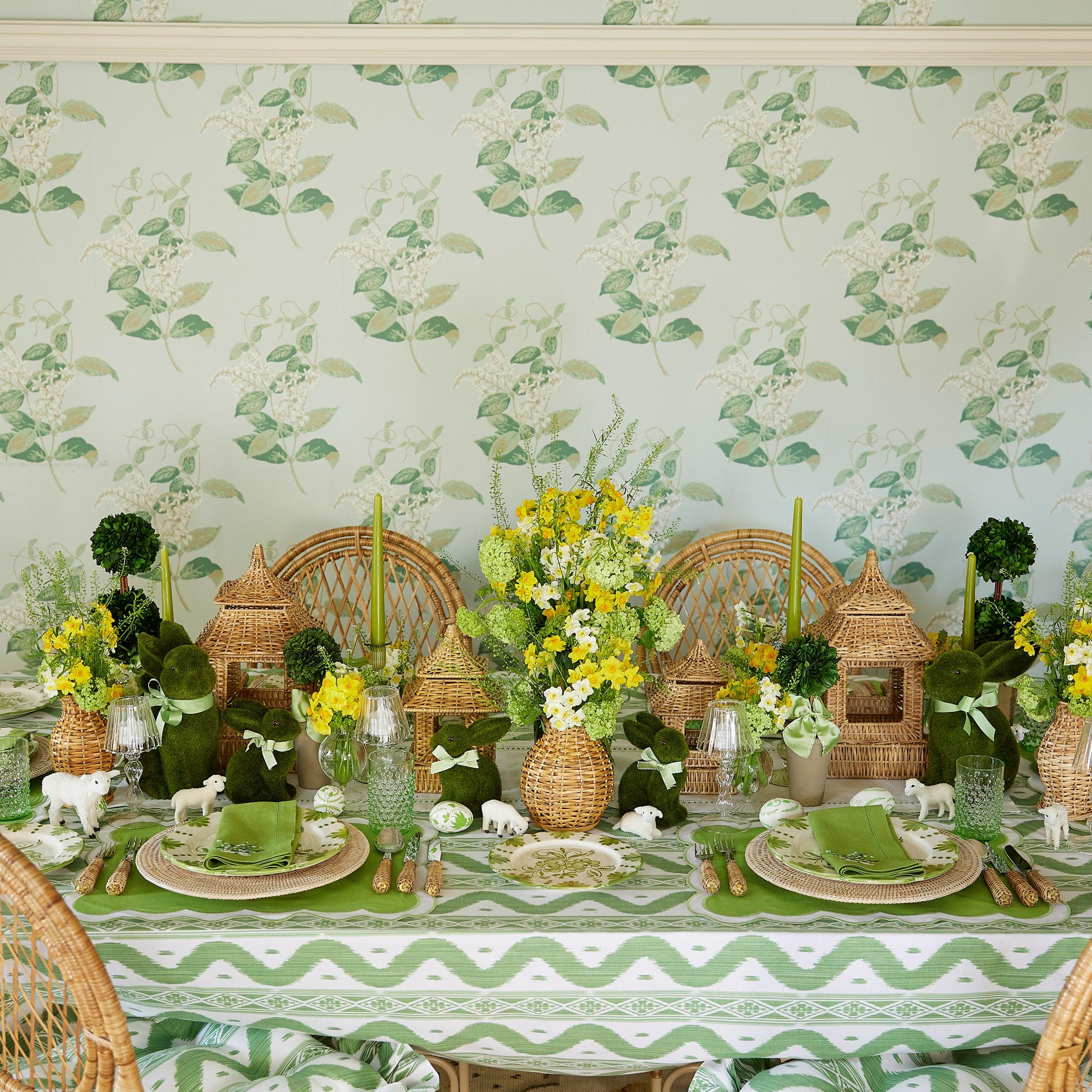 Green Lily of the Valley Linen Napkins (Set of 4) - Image 6