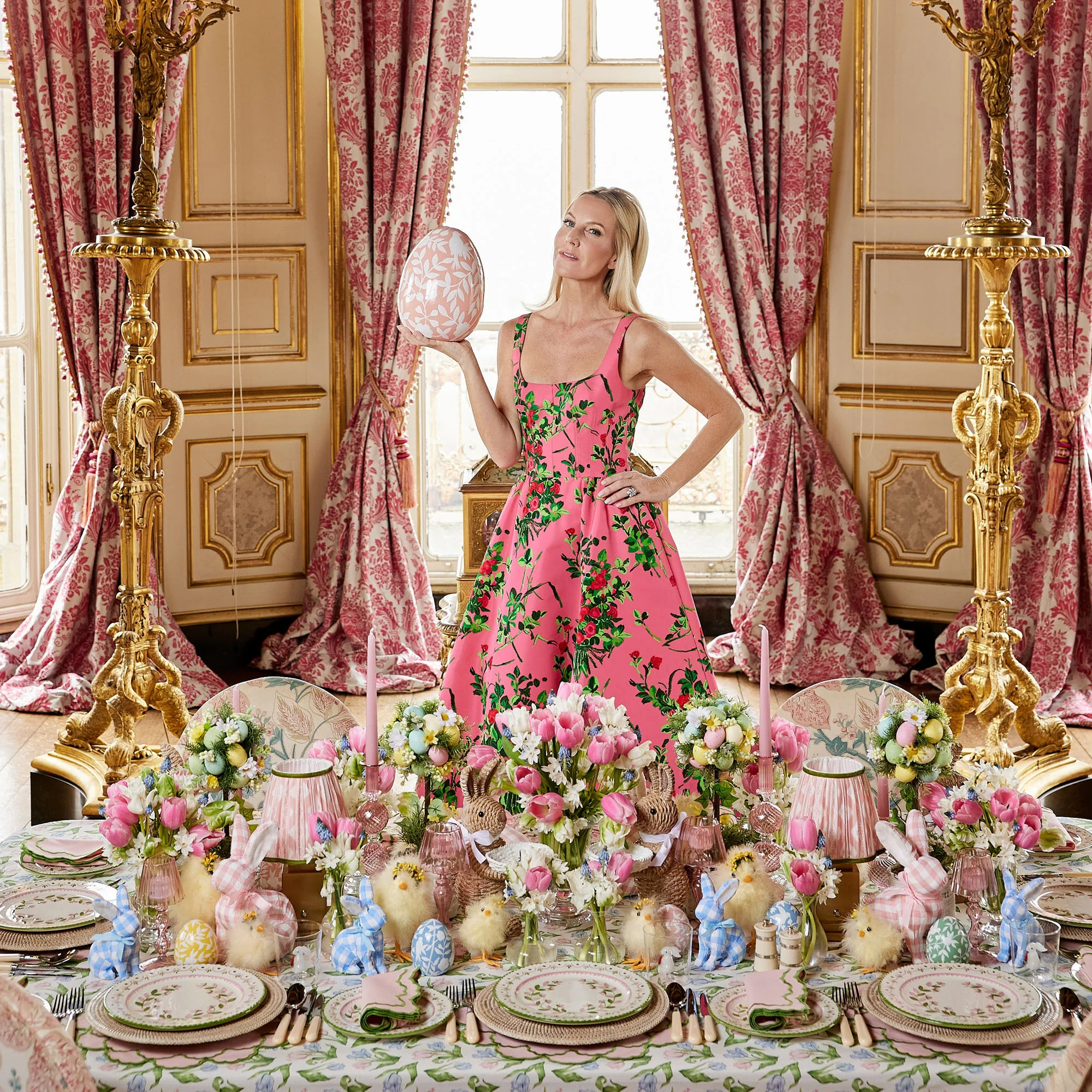 Pink & Green Lily Placemats & Napkins (Set of 4) - Image 9