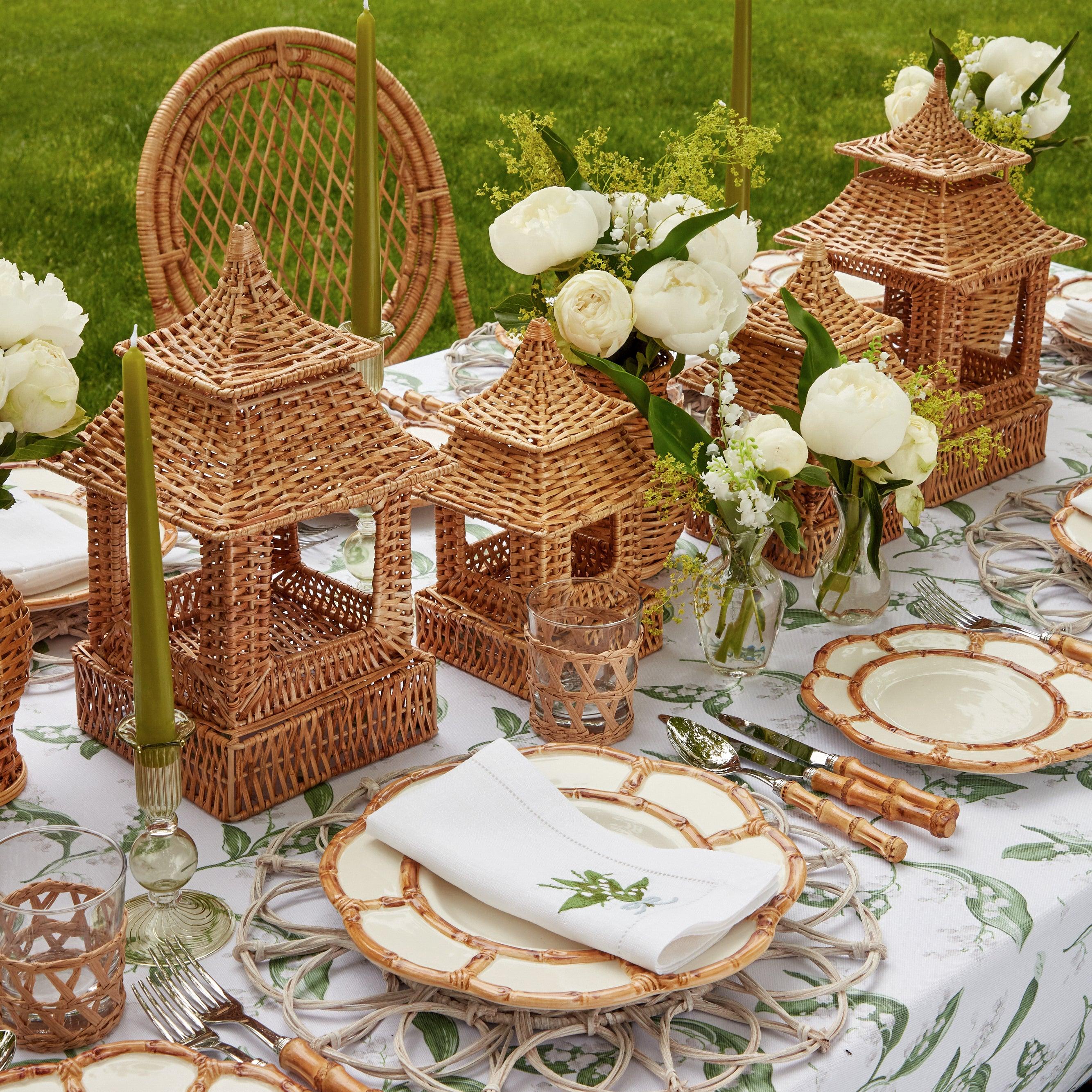 Natural Rattan Pagoda Decoration Set - Image 19