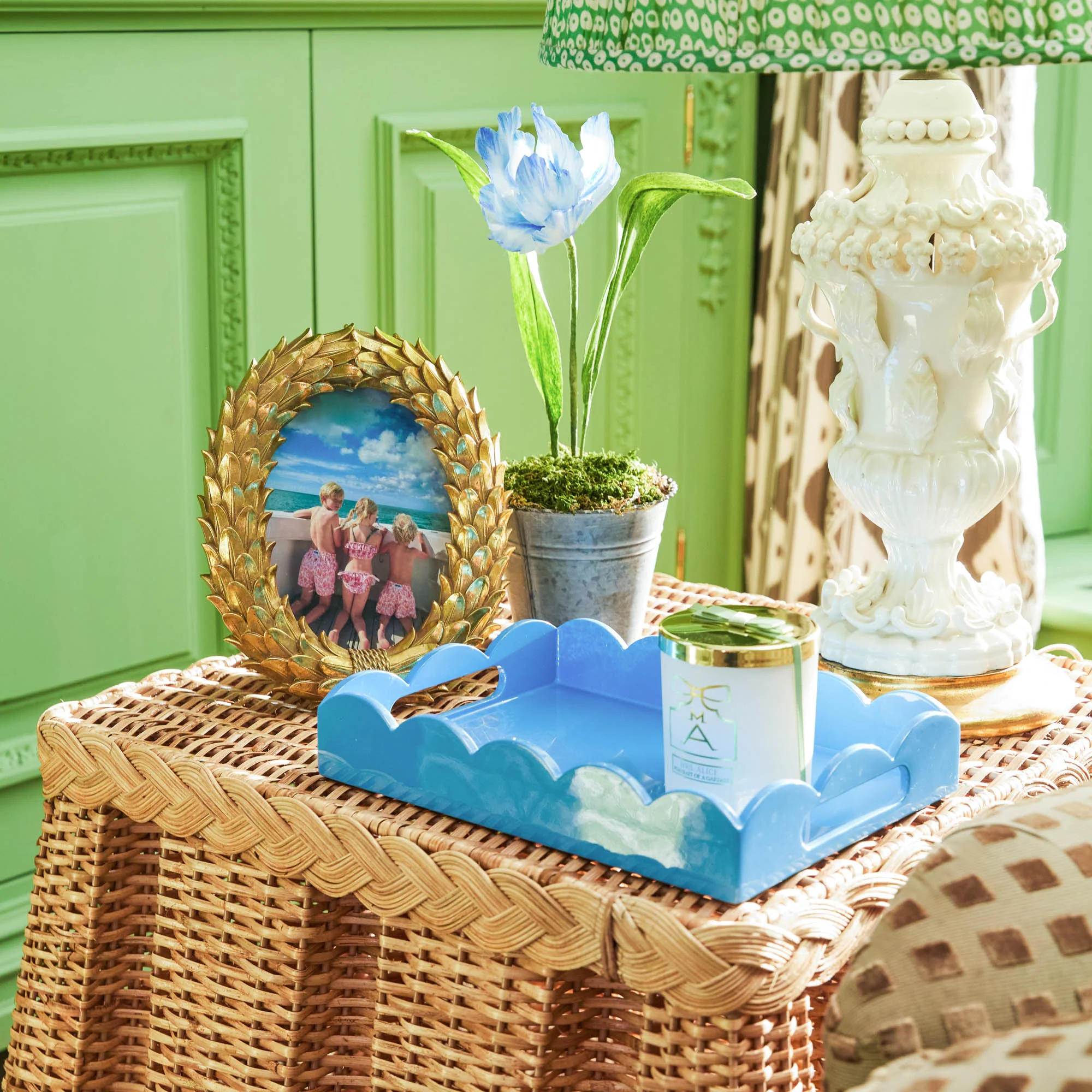 Mrs. Alice Handpainted Blue Tulip - Image 14