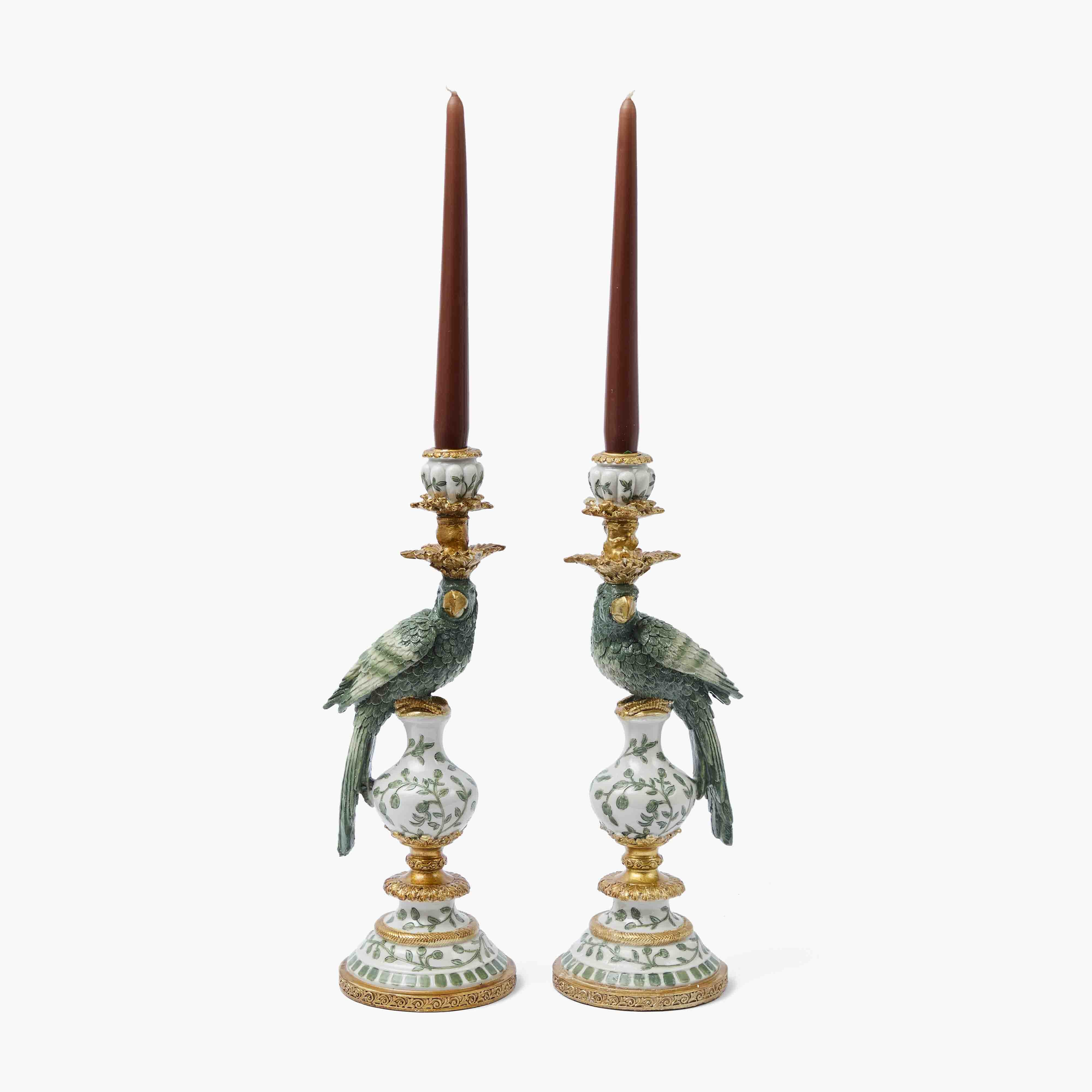 Olive Parrot Candle Holders (Pair) - Image 14