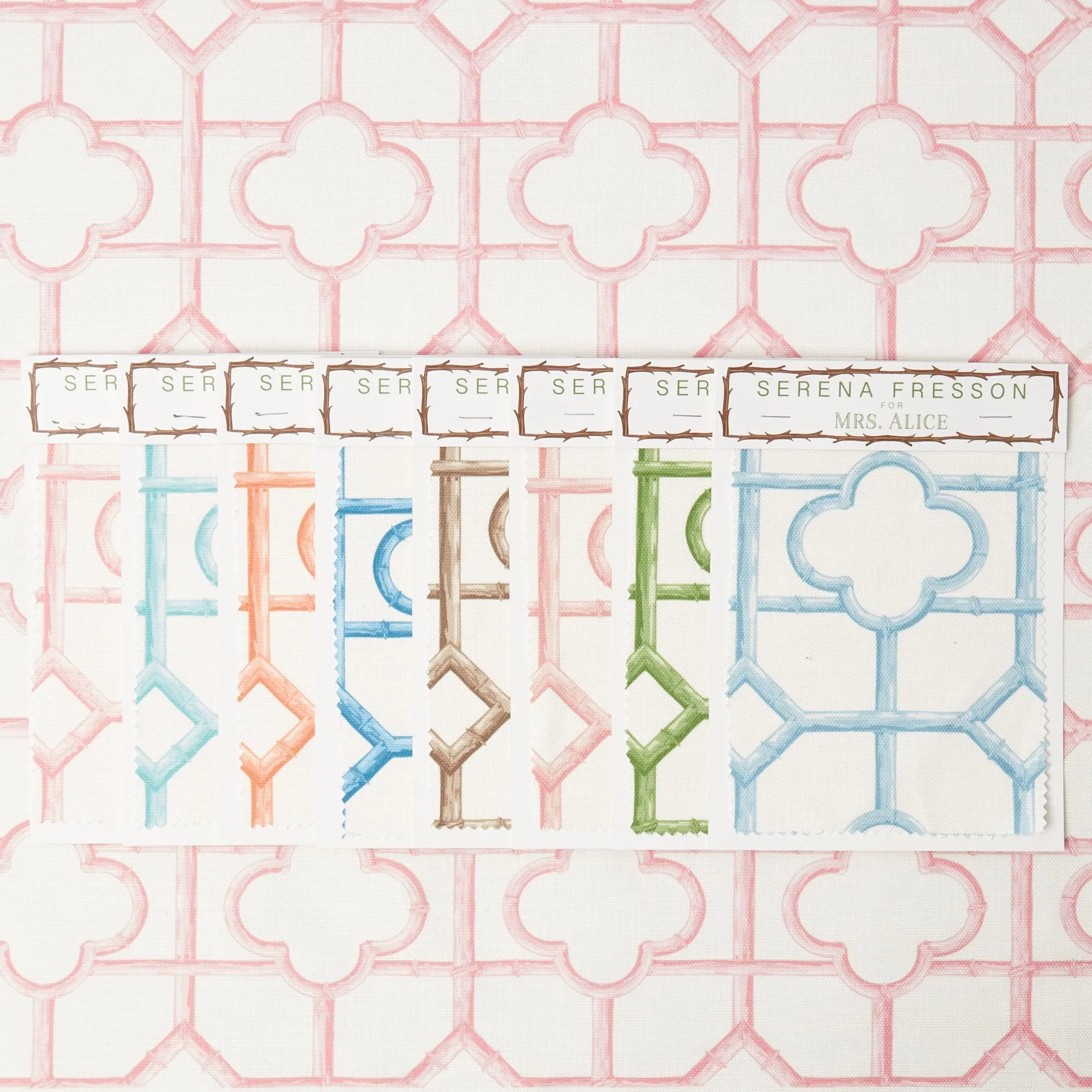 Palm Beach Pink Shaded Bamboo Fabric - Image 9