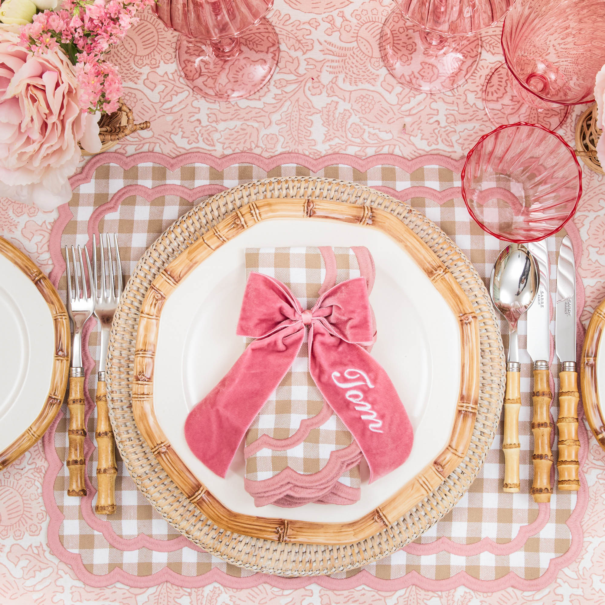 Dusty Pink Personalisable Bow - Image 6
