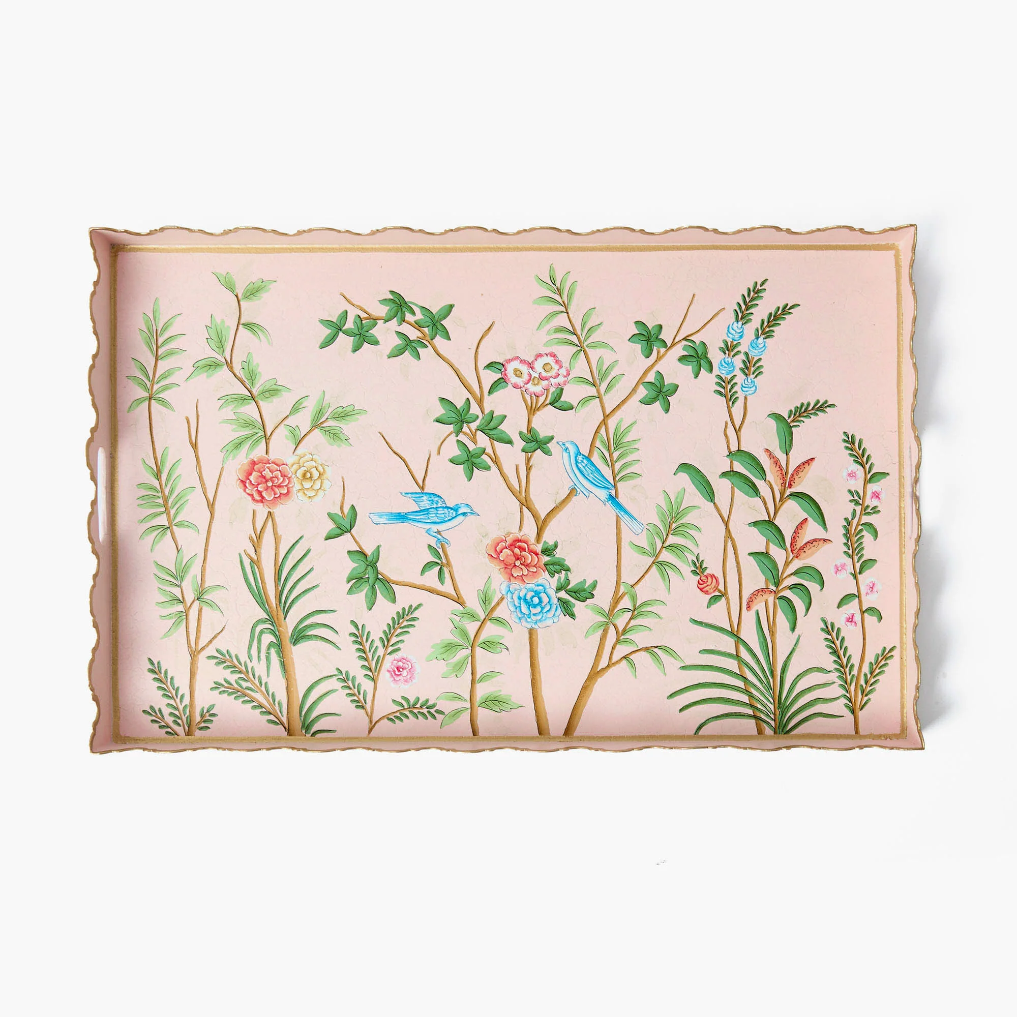 Pink Chinoiserie Tole Tray - Image 3