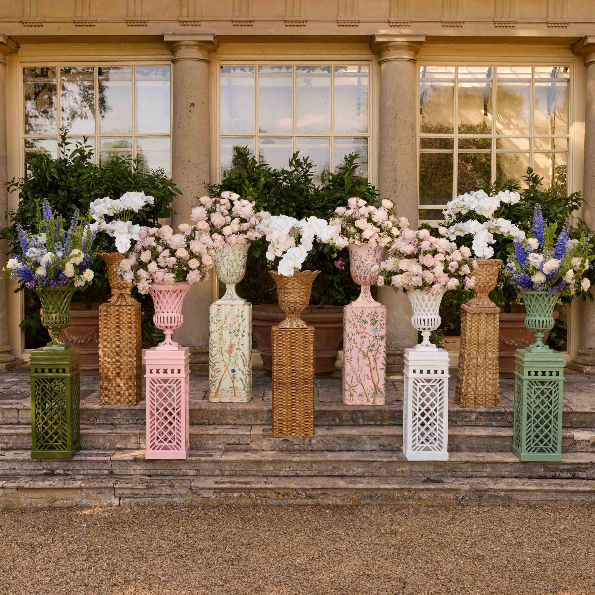 Liliana Scalloped Rattan Urn - Image 12