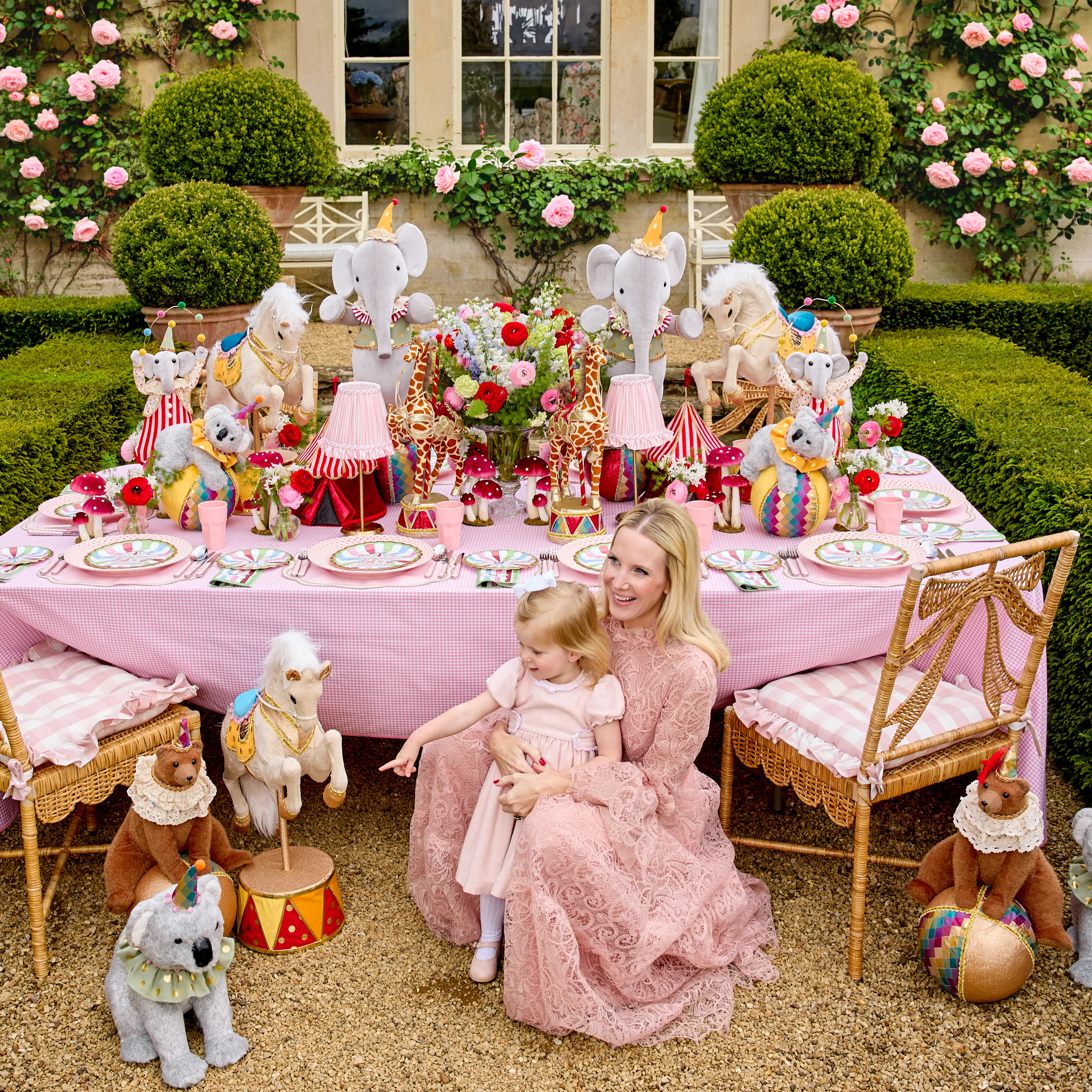 Pink Gingham Tablecloth - Image 2