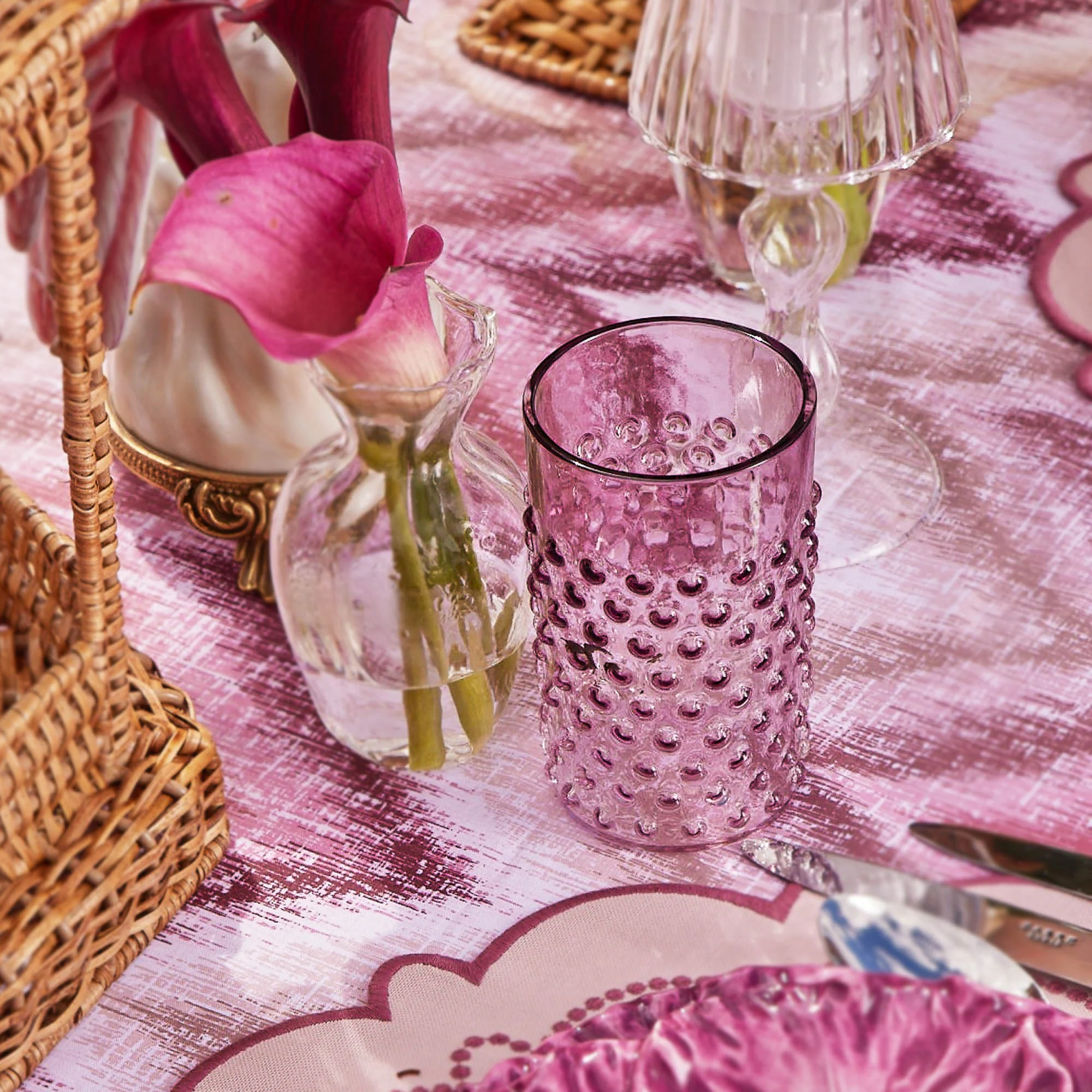 Purple Hobnail Jug & Glasses (Set of 6) - Image 11