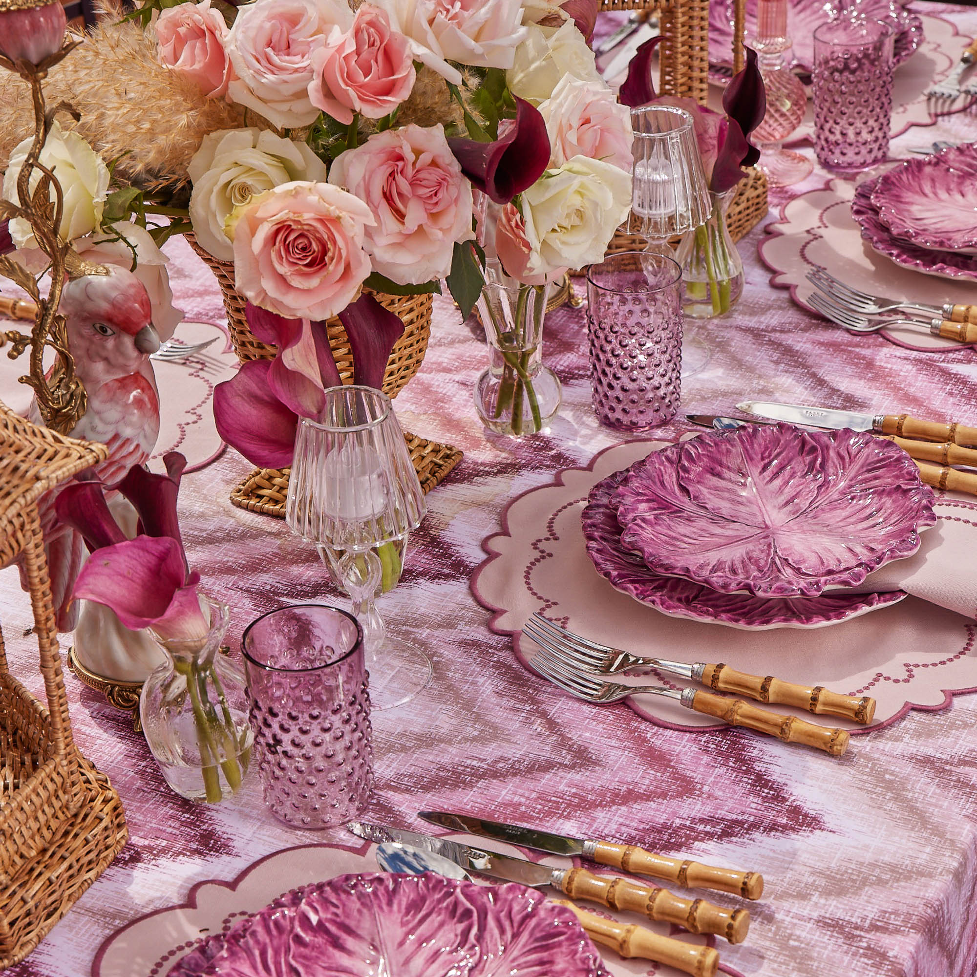 Purple Hobnail Jug & Glasses (Set of 6) - Image 9