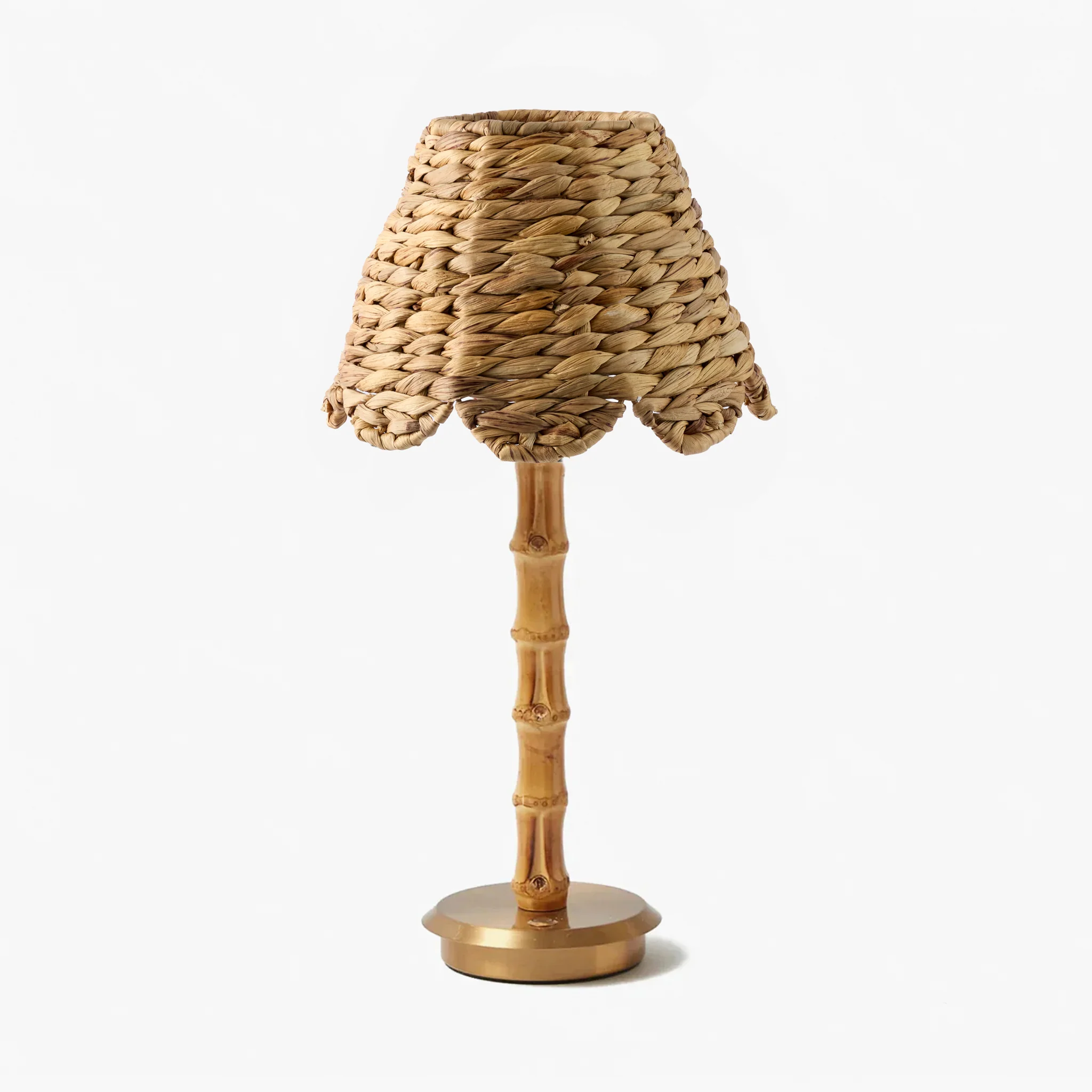 Bamboo Rechargeable Lamp with Natural Seagrass Shade (24cm) - Image 13