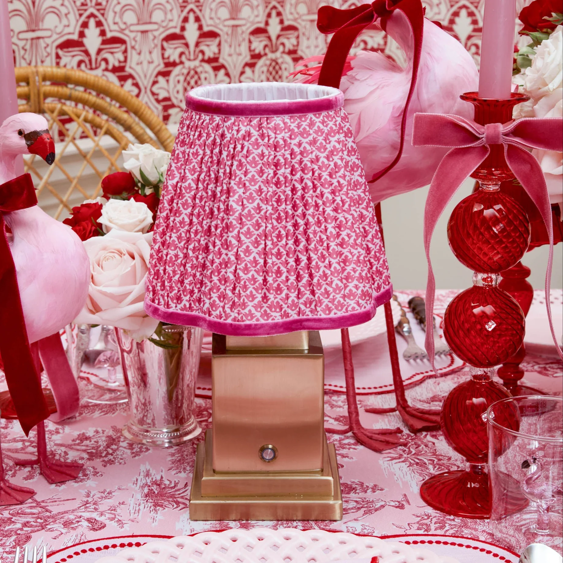 Raspberry Lotus Lampshade (18cm) - Image 11