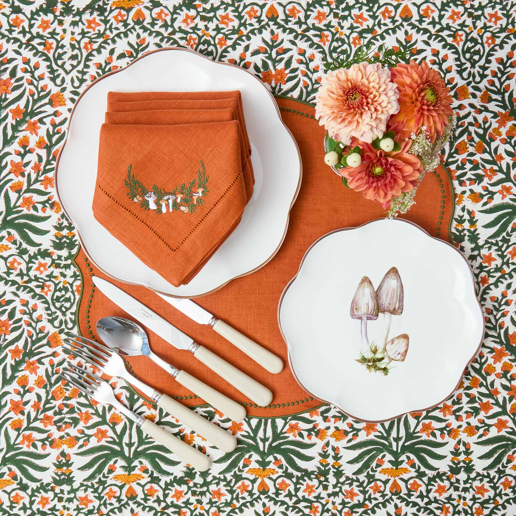 Scalloped Mushroom Starter Plates (Set of 4) - Image 4