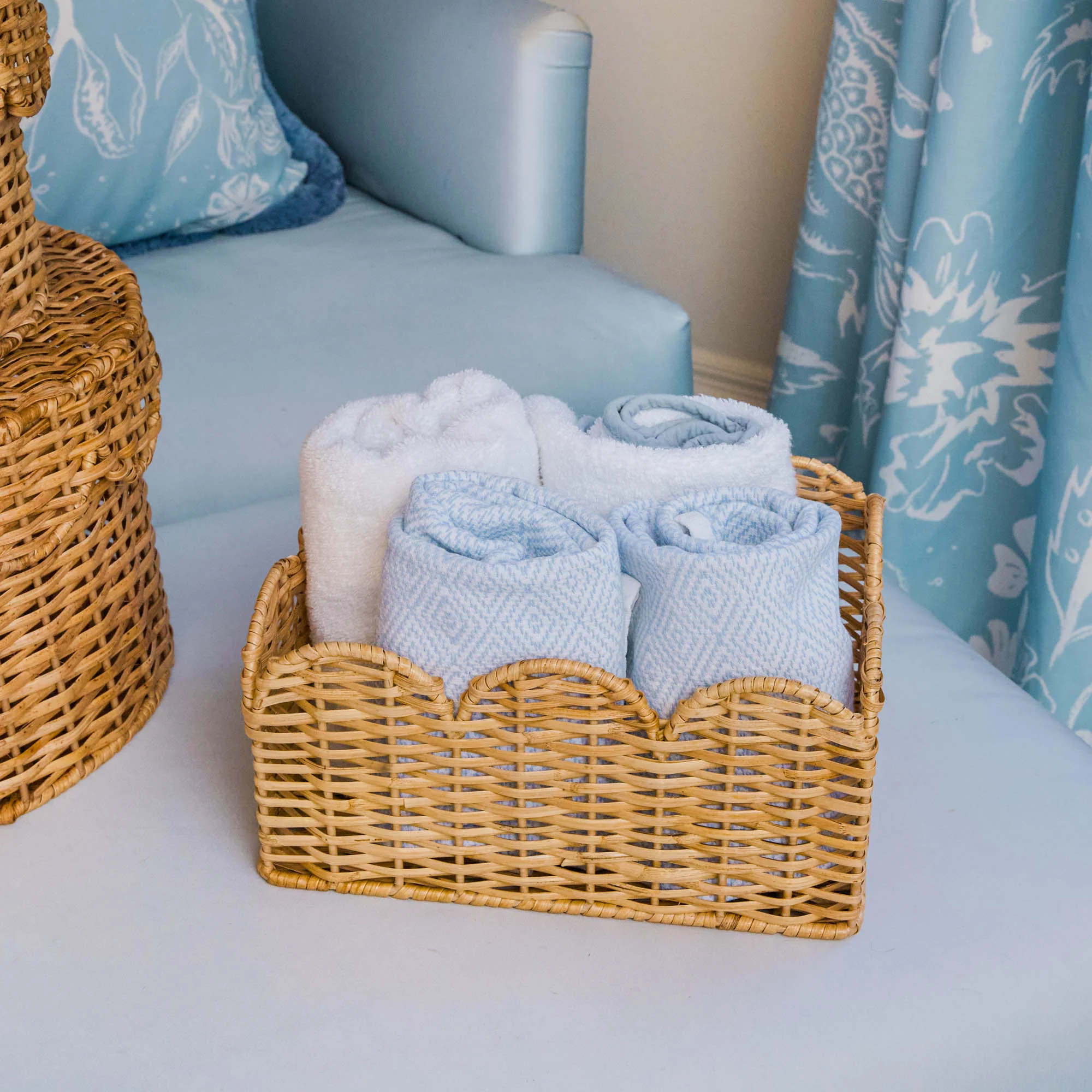 Scalloped Rattan Baskets (Set of 3) - Image 10