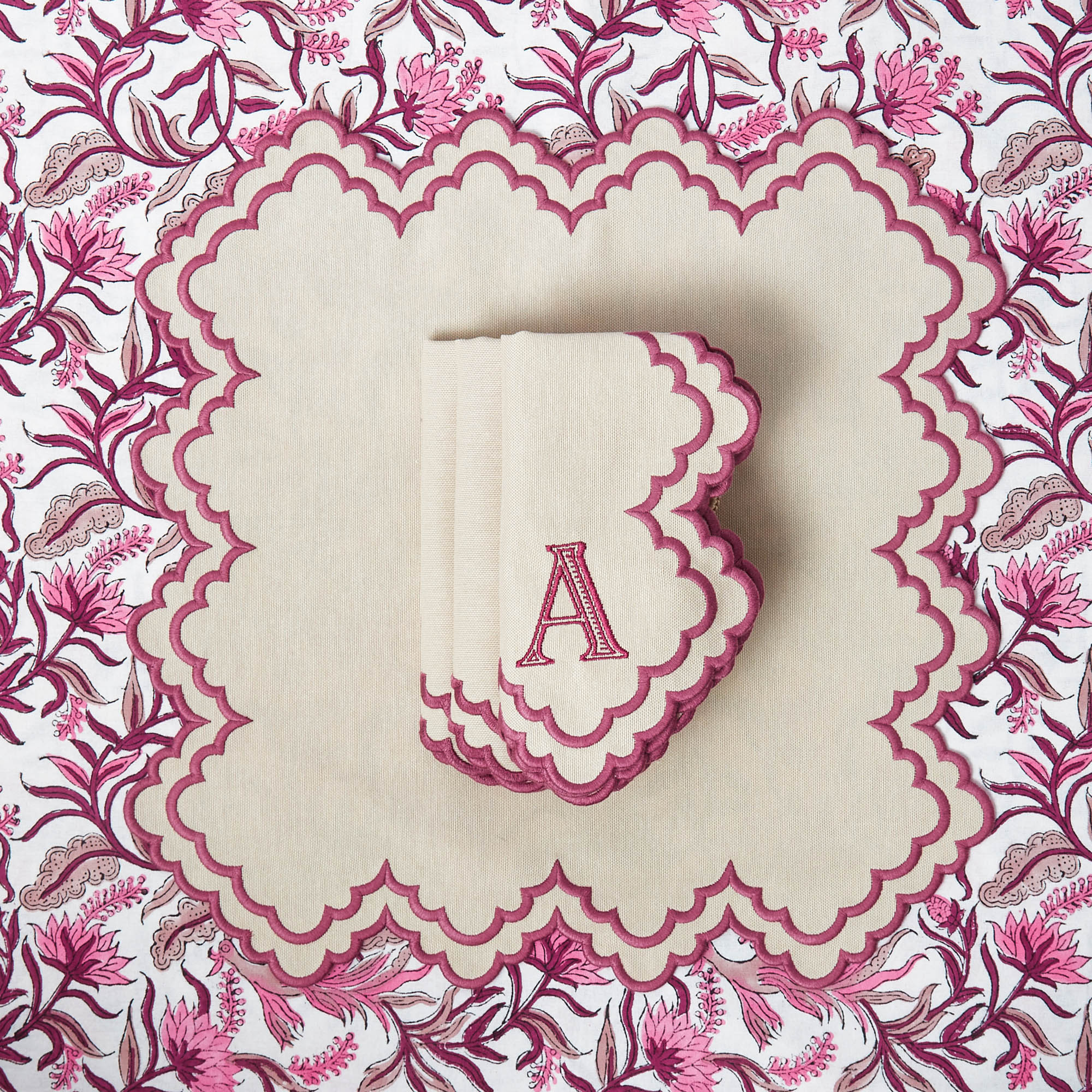 Sand Scarlett Napkins (Set of 4) - Image 8