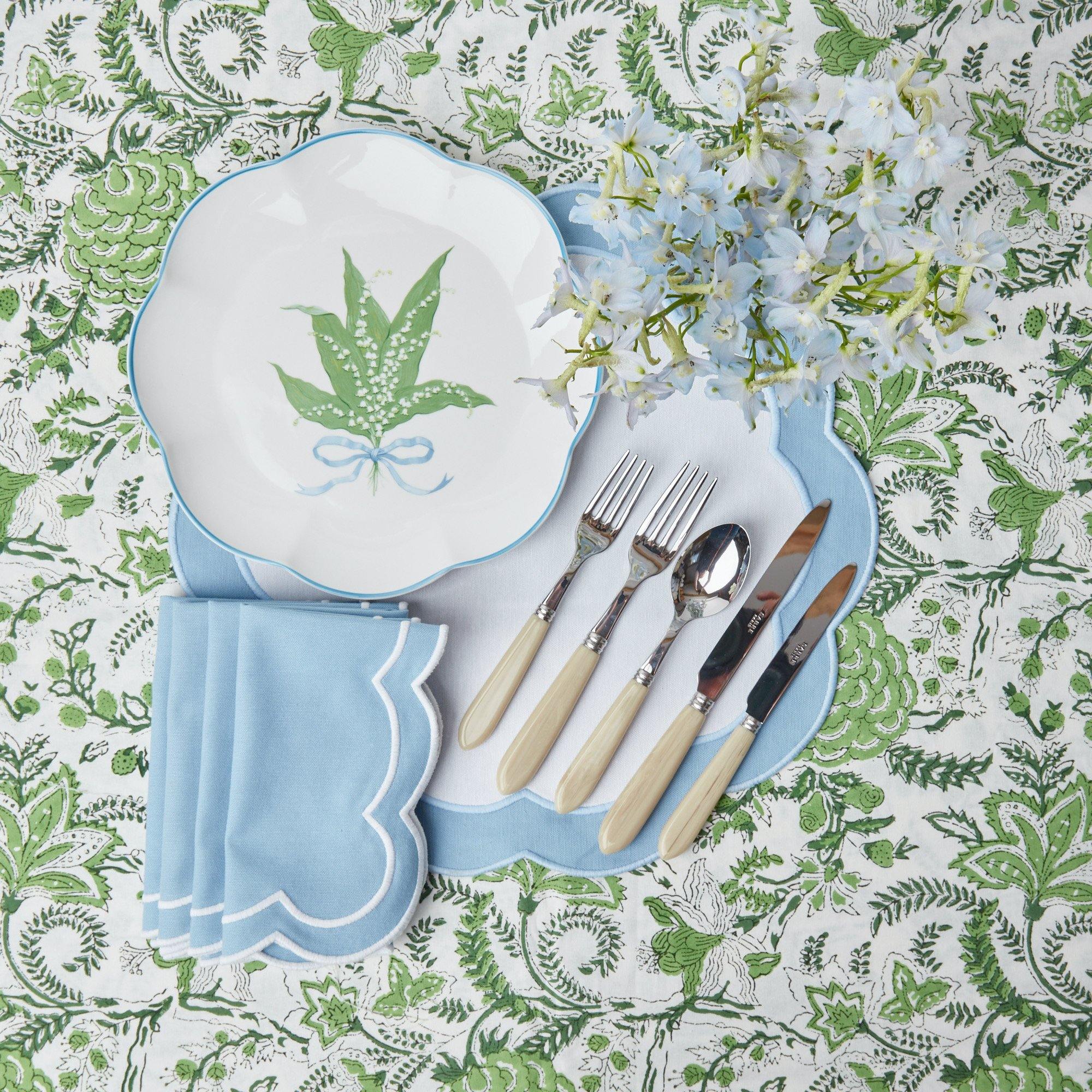 Blue Serena Appliqué Placemats & Napkins (Set of 4) - Image 14