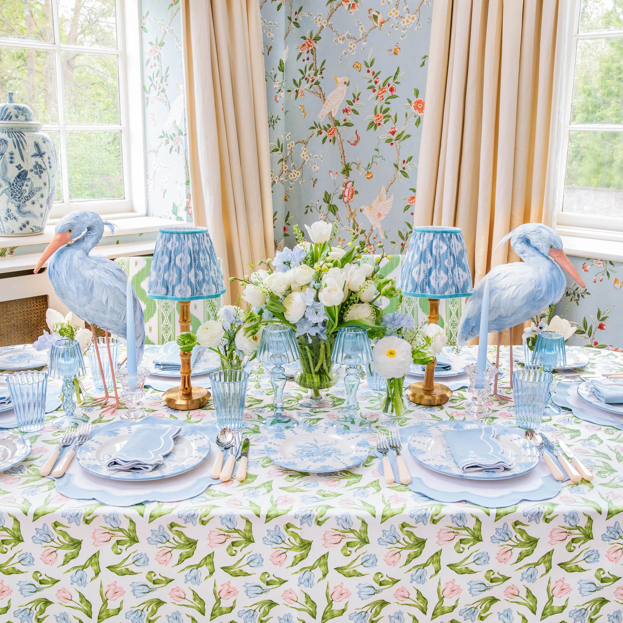 Blue Serena Appliqué Placemats (Set of 4) - Image 3