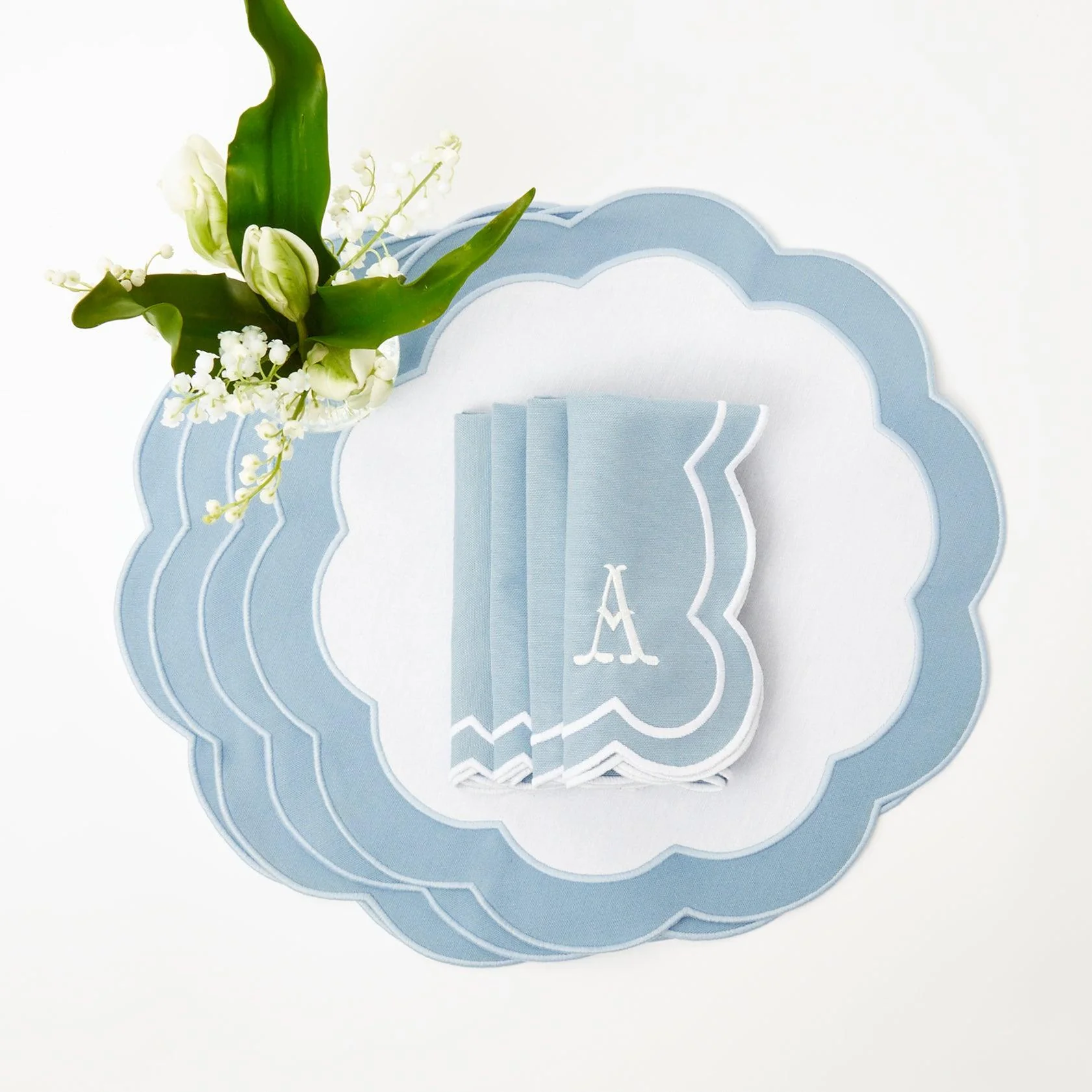 Blue Serena Appliqué Placemats (Set of 4) - Image 7