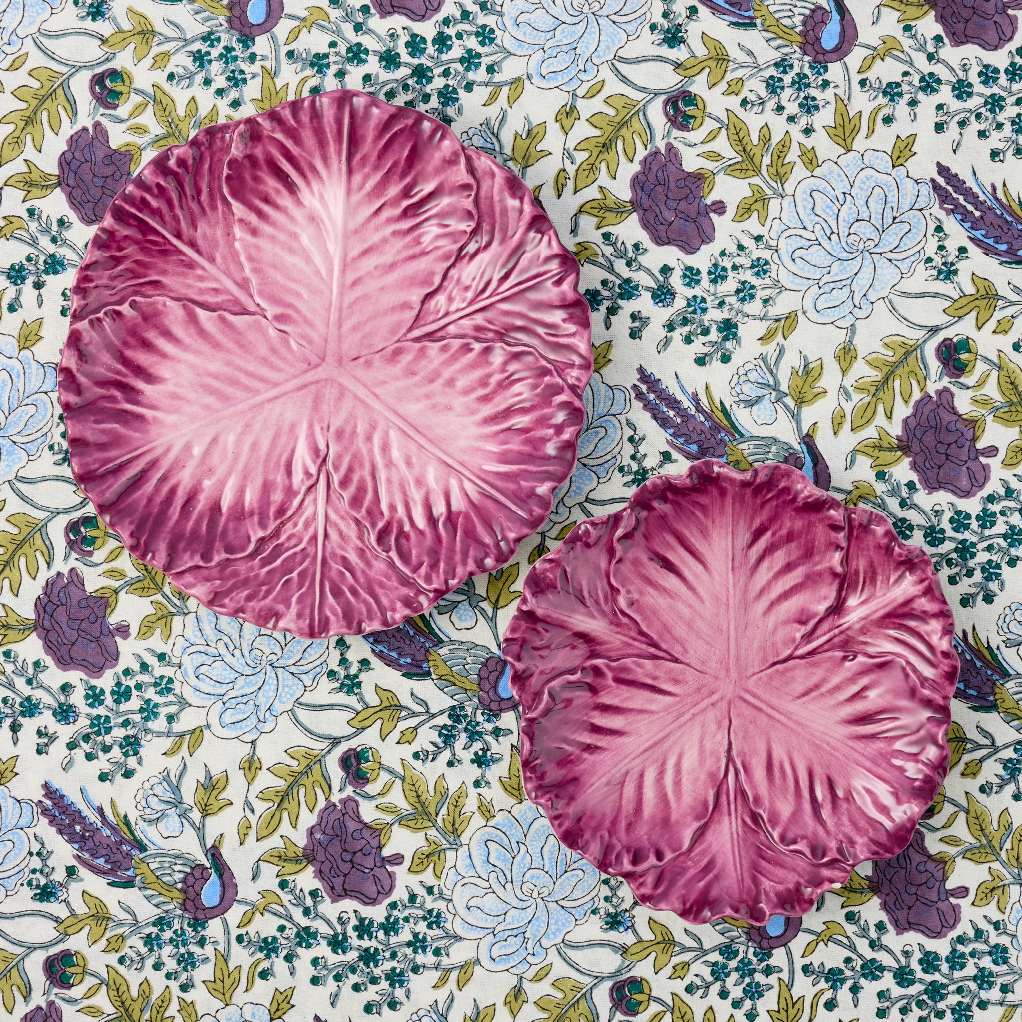 Aubergine Serena Cabbage Dinner & Starter Plates (Set of 8) - Image 5
