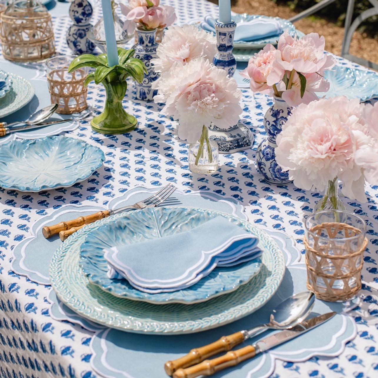 Serena Cornflower Blue Napkins (Set of 4) - Image 15