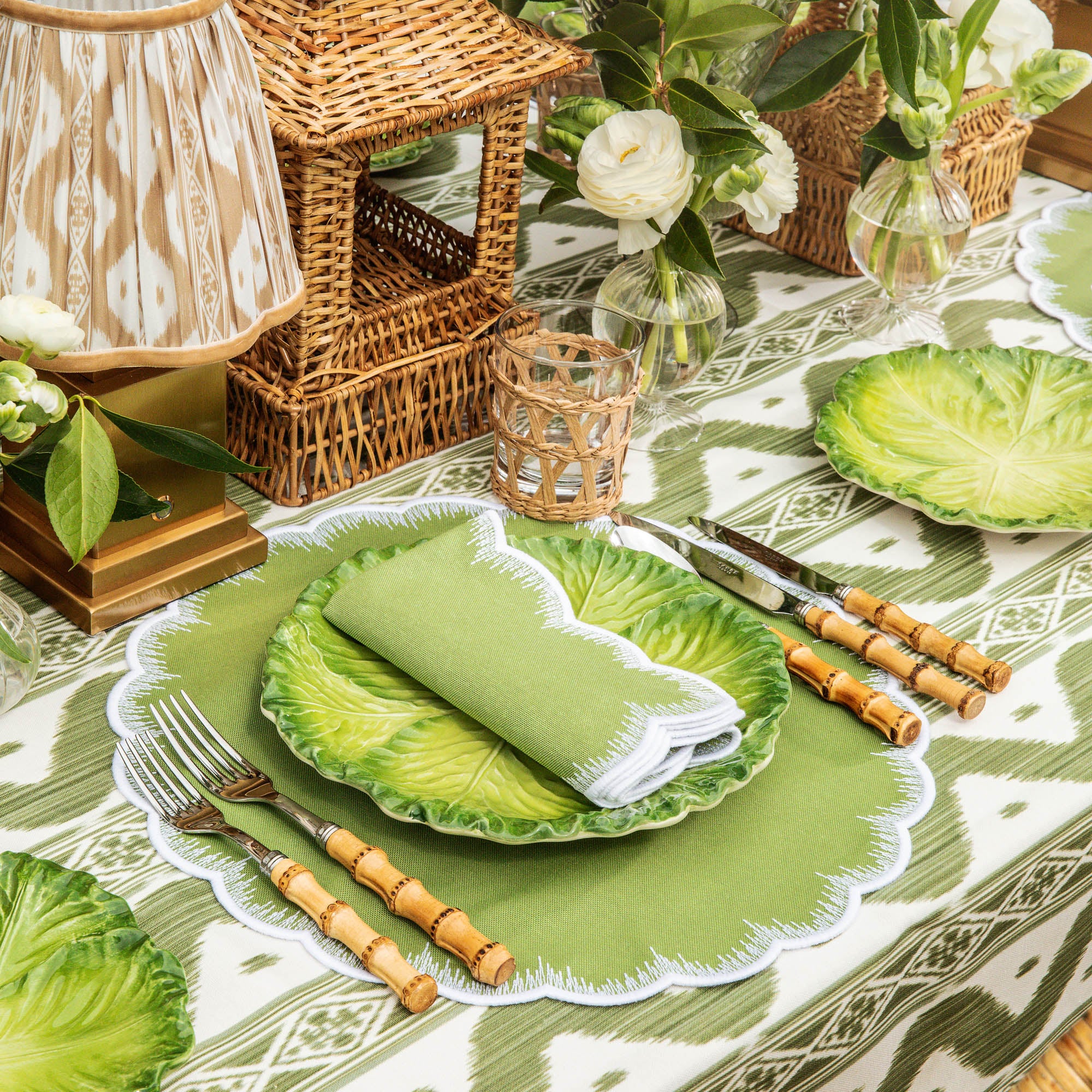 Green Serena Cabbage Dinner Plates (Set of 4) - Image 21