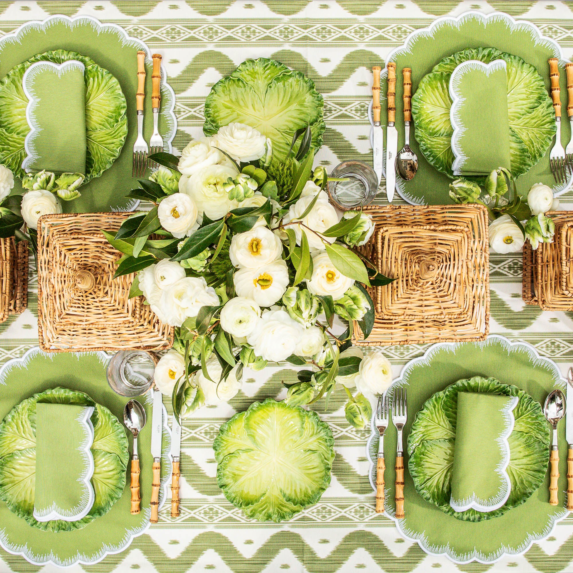 Green Serena Cabbage Starter Plates (Set of 4) - Image 18