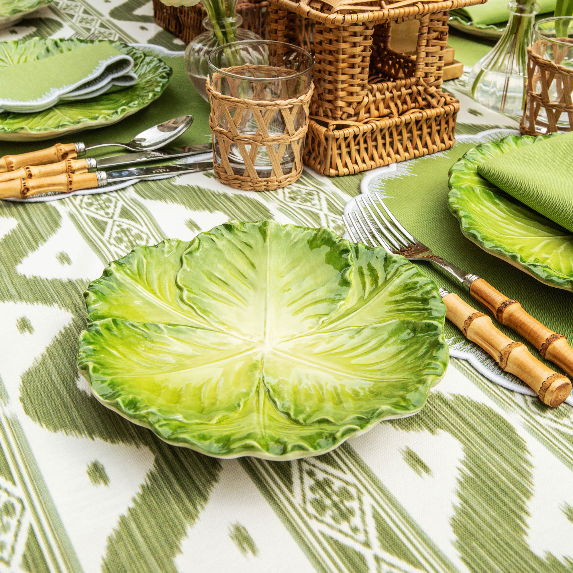 Green Serena Cabbage Starter Plates (Set of 4) - Image 19