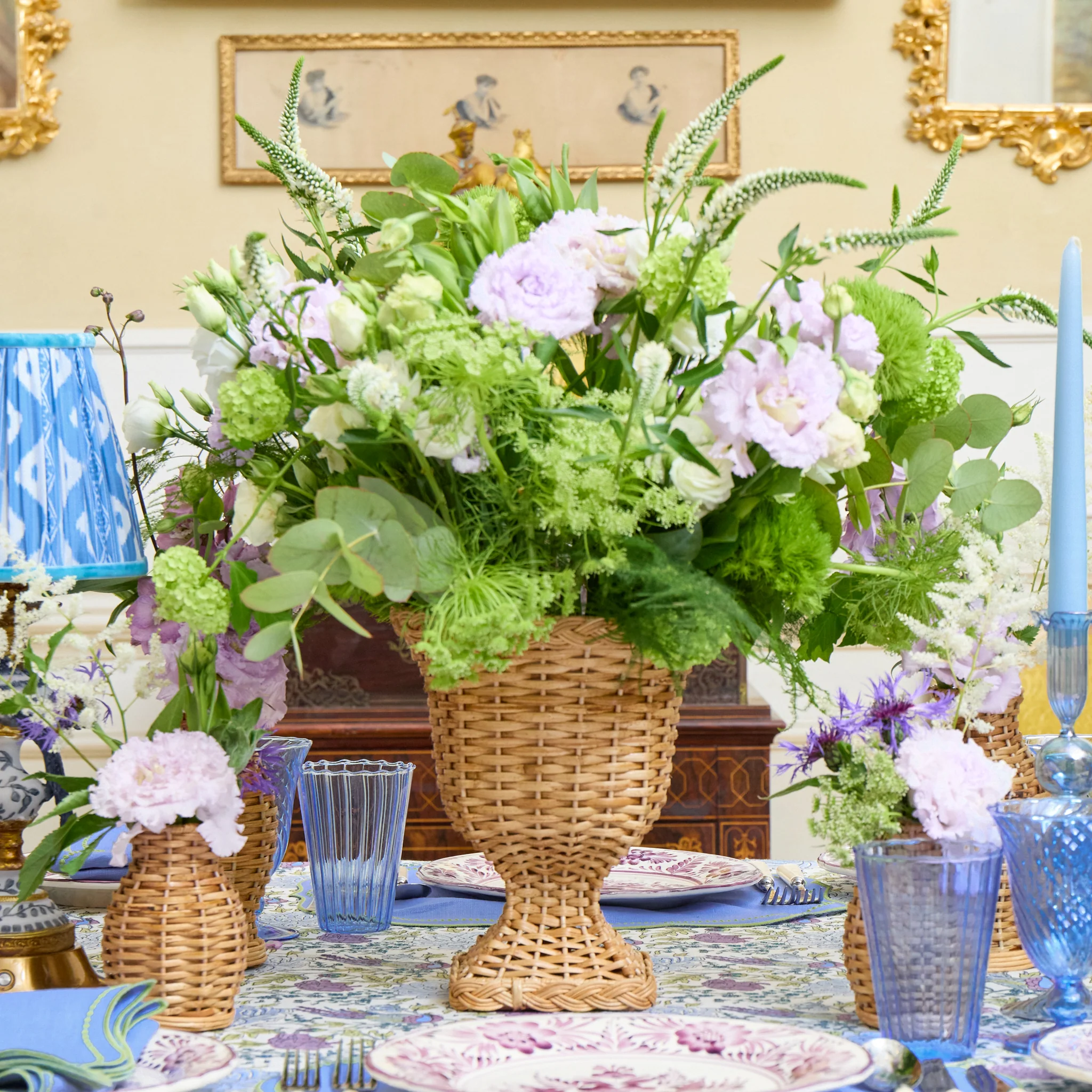 Small Bettina Rattan Urn Vase - Image 2