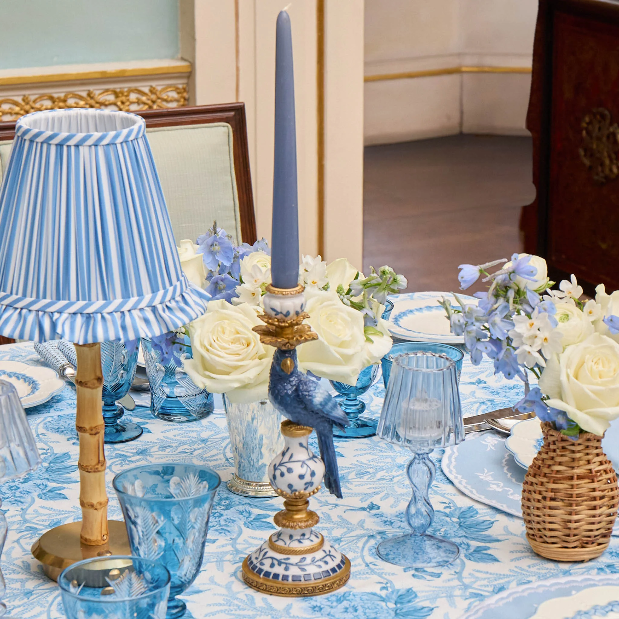 Dusty Blue Candles (Set of 8) - Image 8
