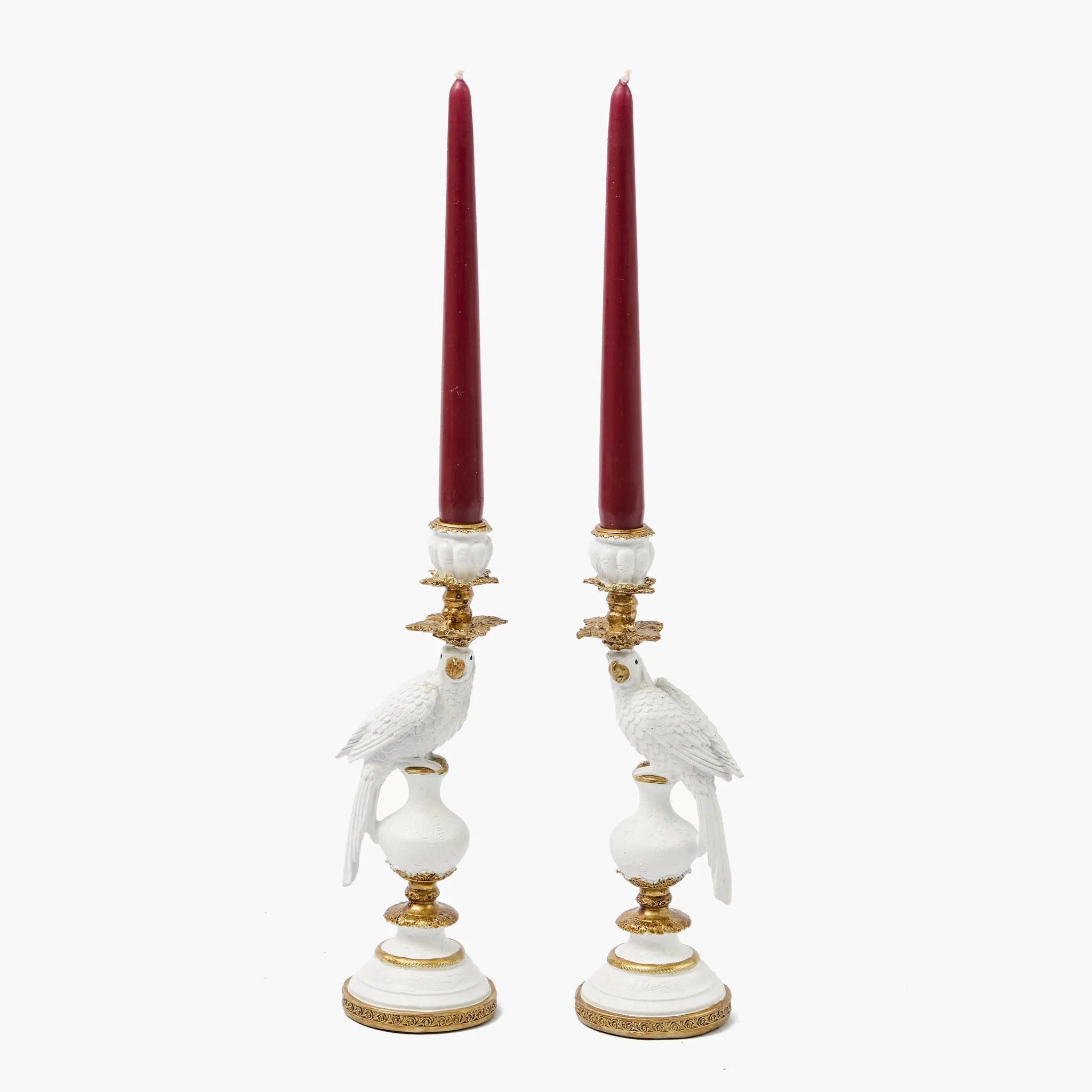 White Small Parrot Candle Holders (Pair) - Image 8