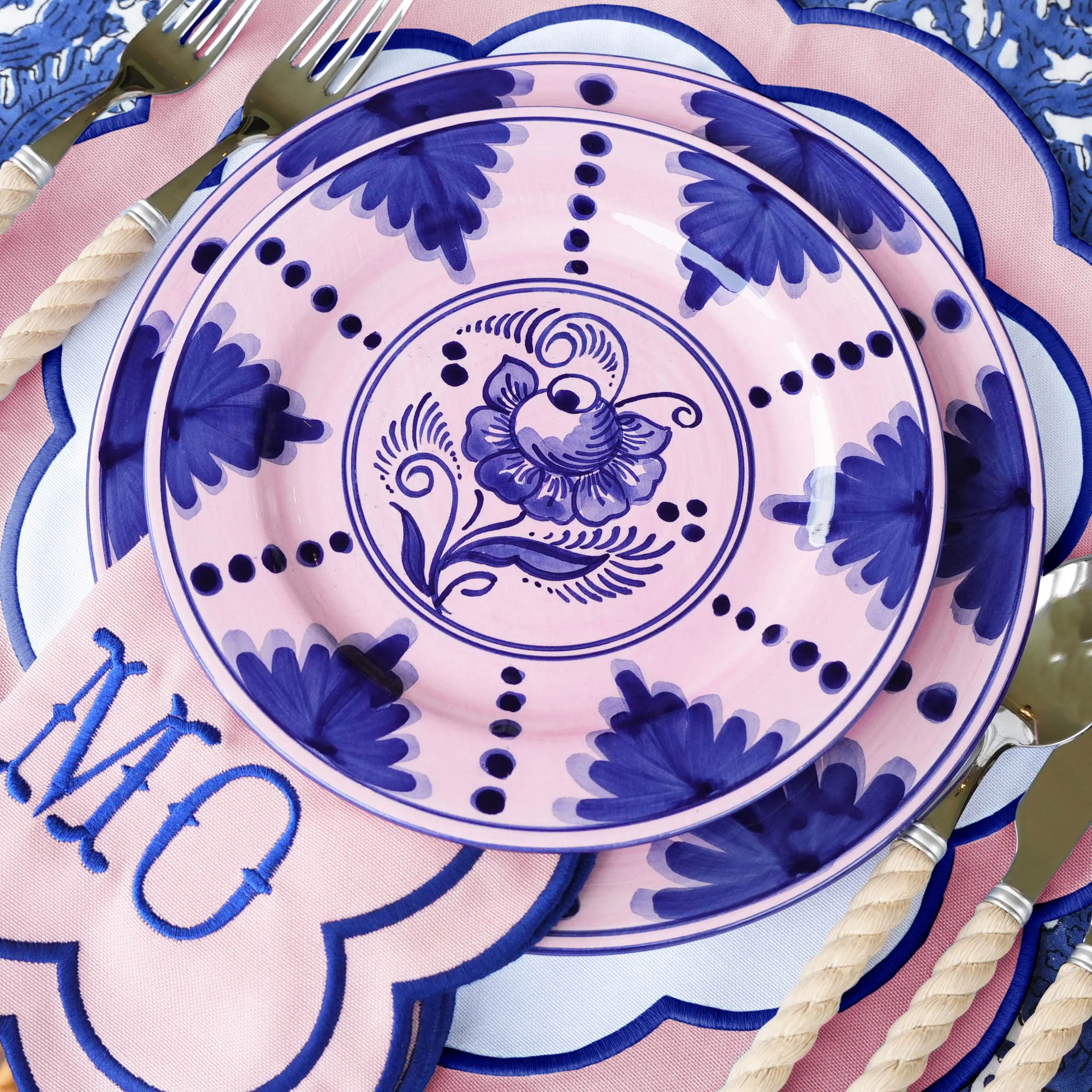 Sofia Pink Appliqué Placemats (Set of 4) - Image 4