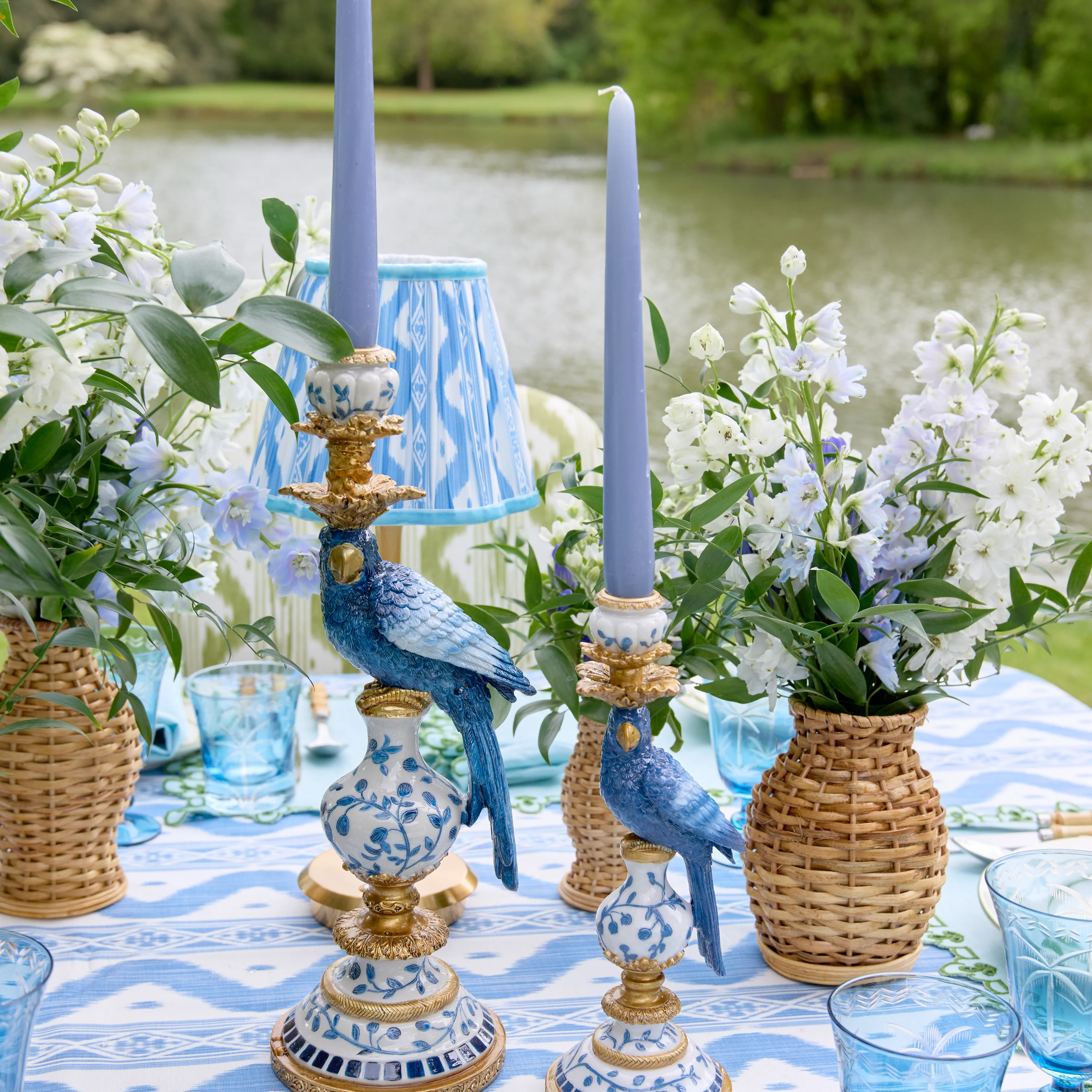 Dusty Blue Candles (Set of 8) - Image 5