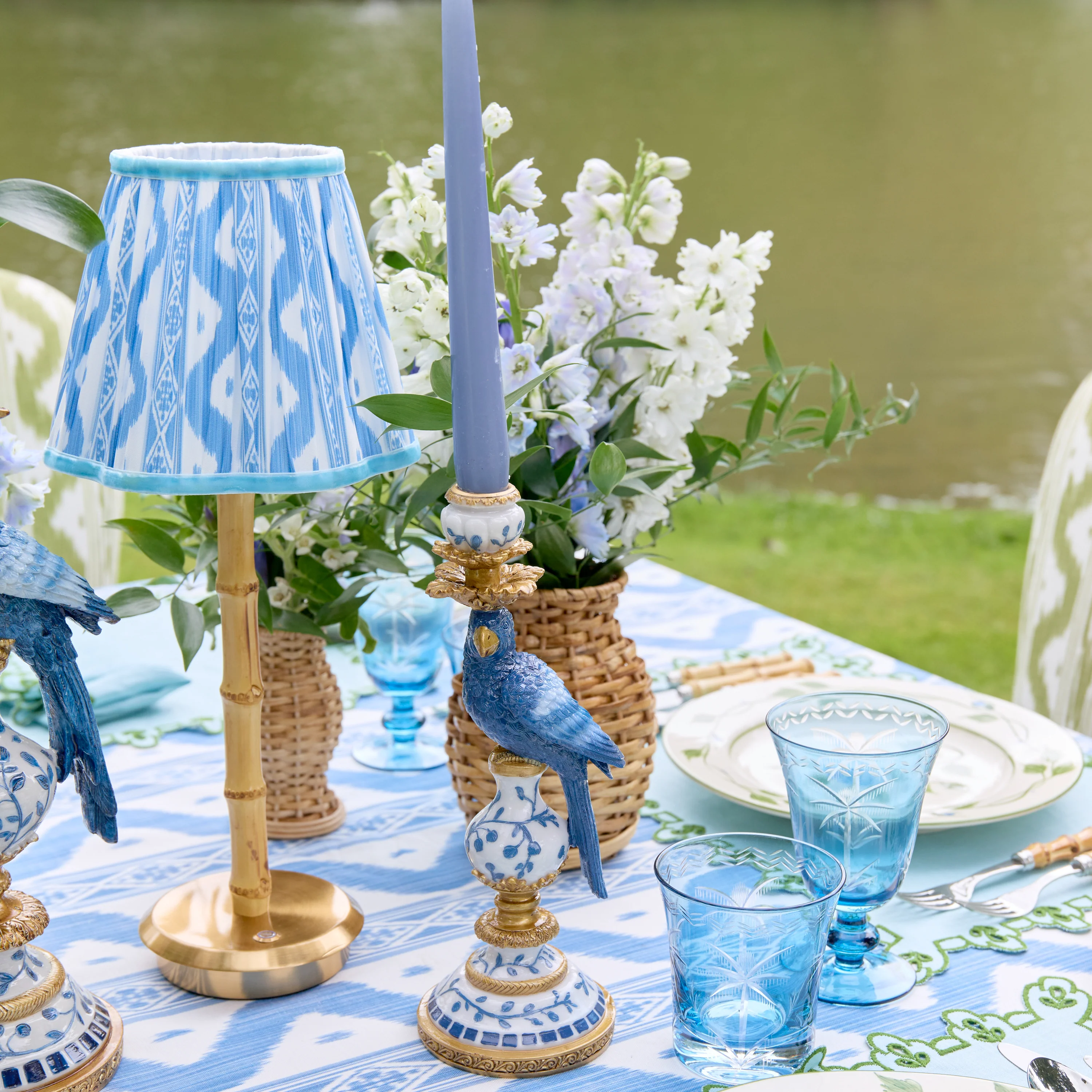 Dusty Blue Candles (Set of 8) - Image 6