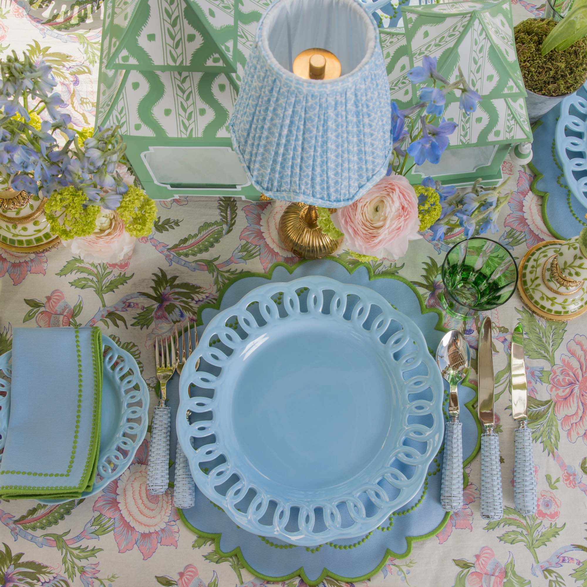 Soft Blue Lace Dinner Plate - Image 2