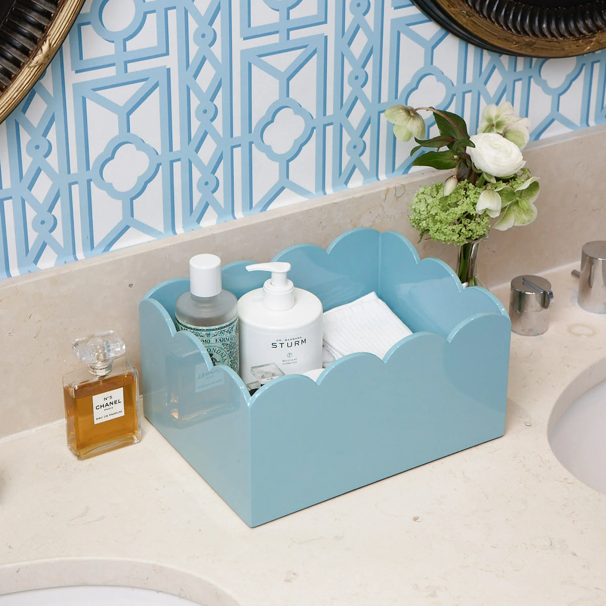Duck-egg Blue Lacquer Storage Boxes (Set of 2) - Image 5