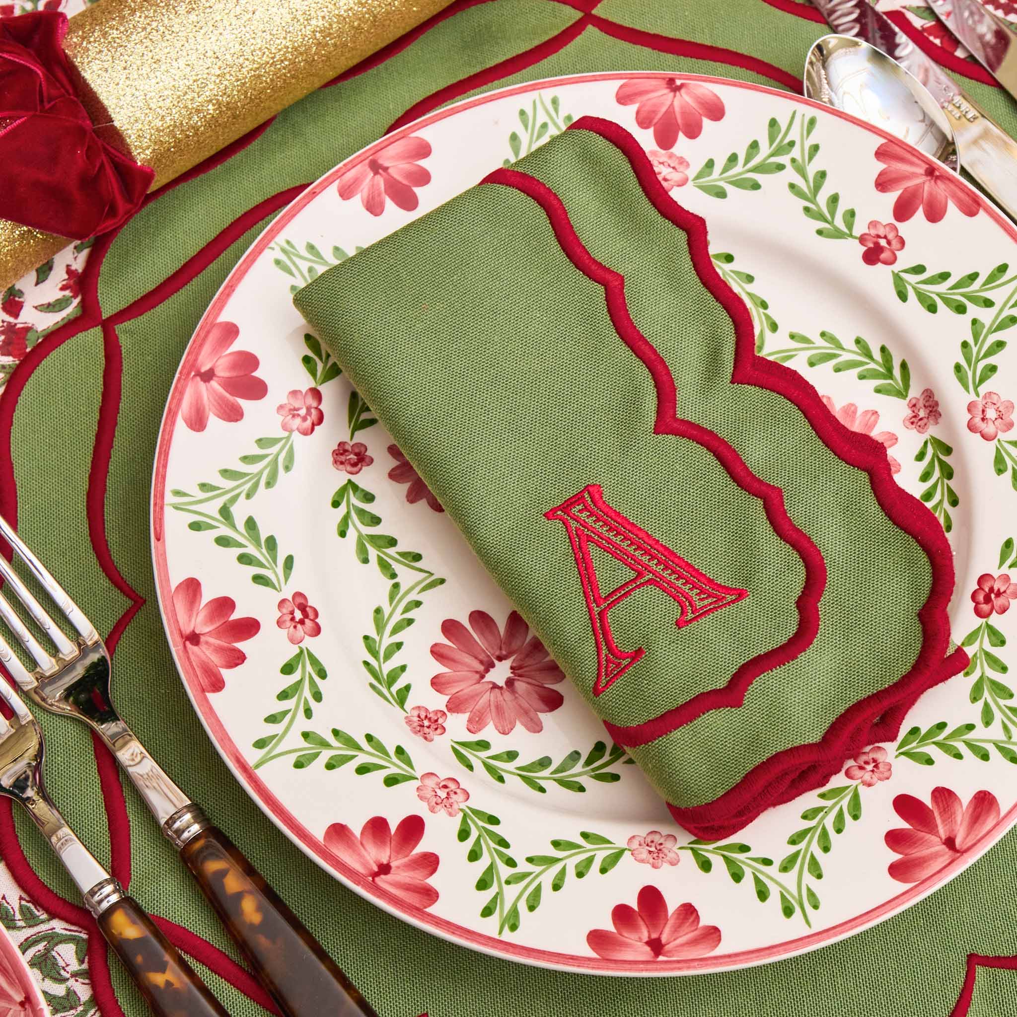 Green & Red Sylvia Napkins (Set of 4) - Image 2