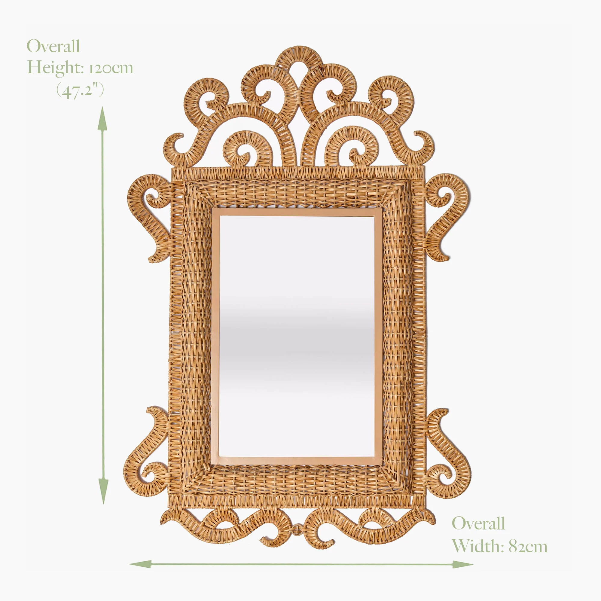The Medium Grand Rattan Mirror - Image 9