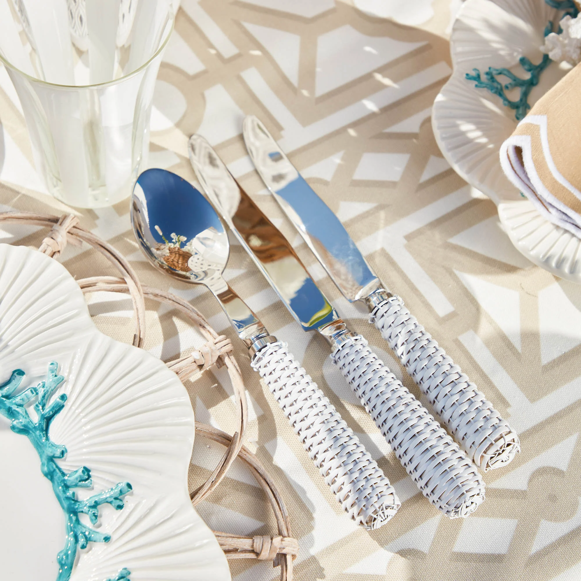 White Rattan Cutlery (5 Piece) - Image 11