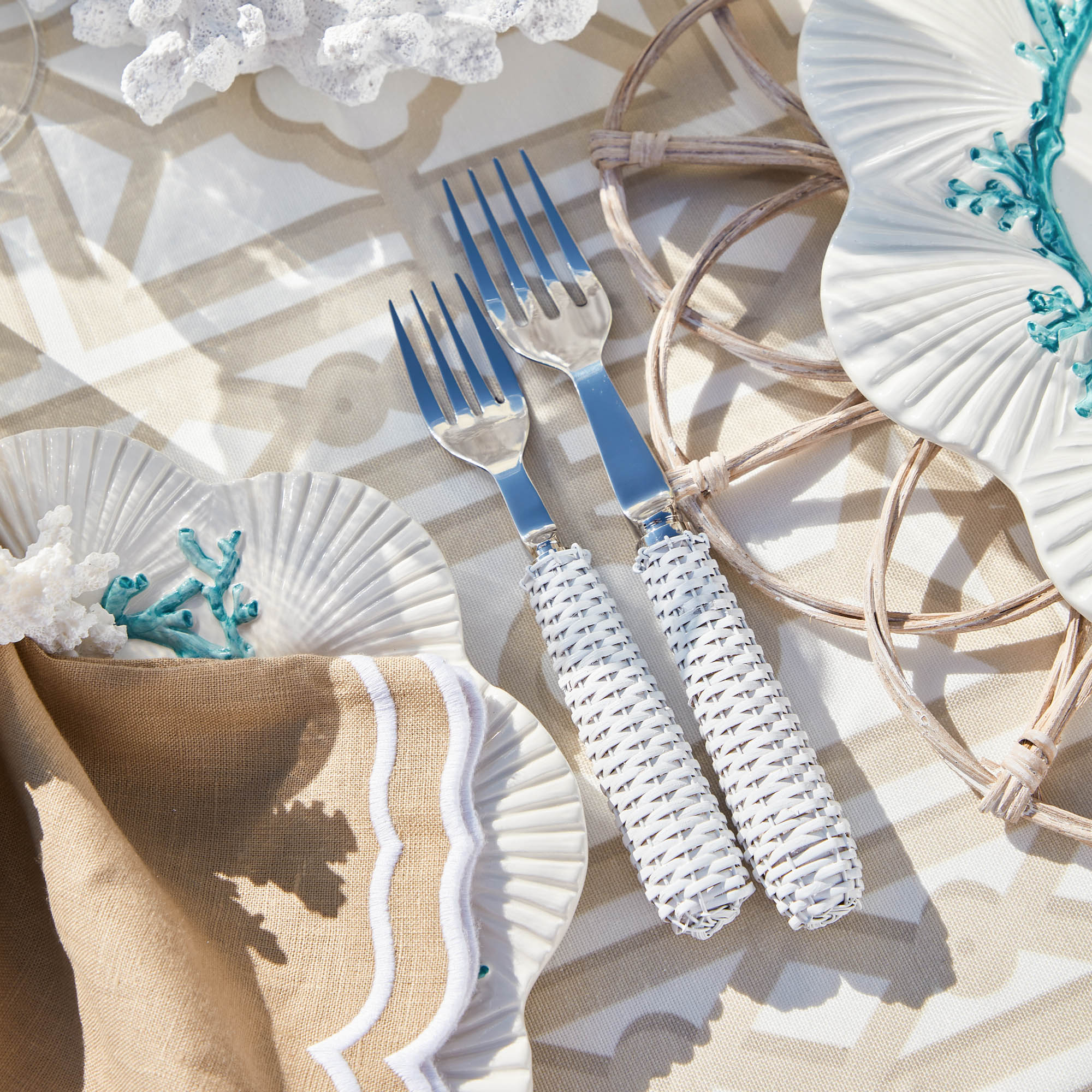 White Rattan Cutlery (5 Piece) - Image 12