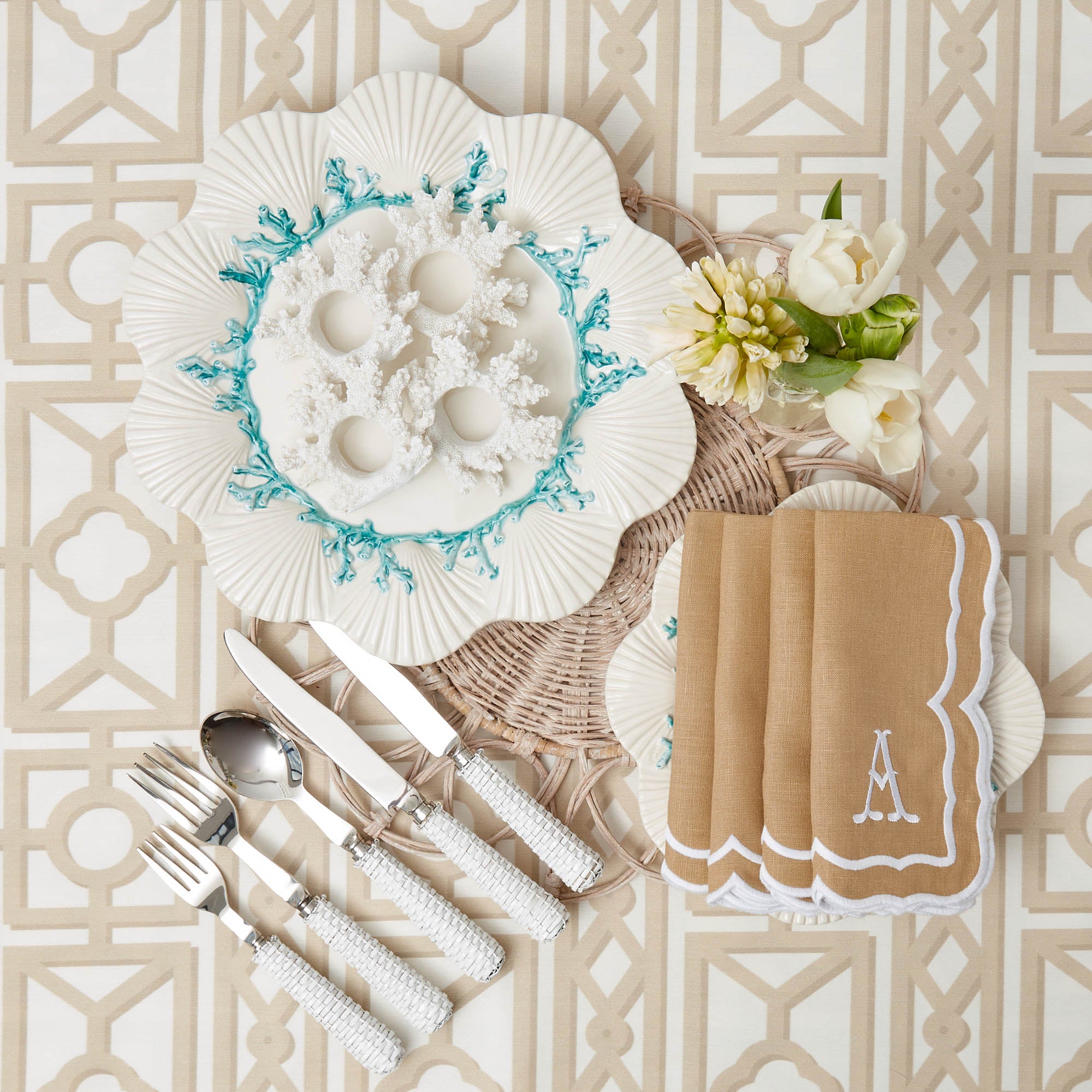 White Rattan Cutlery (5 Piece) - Image 13